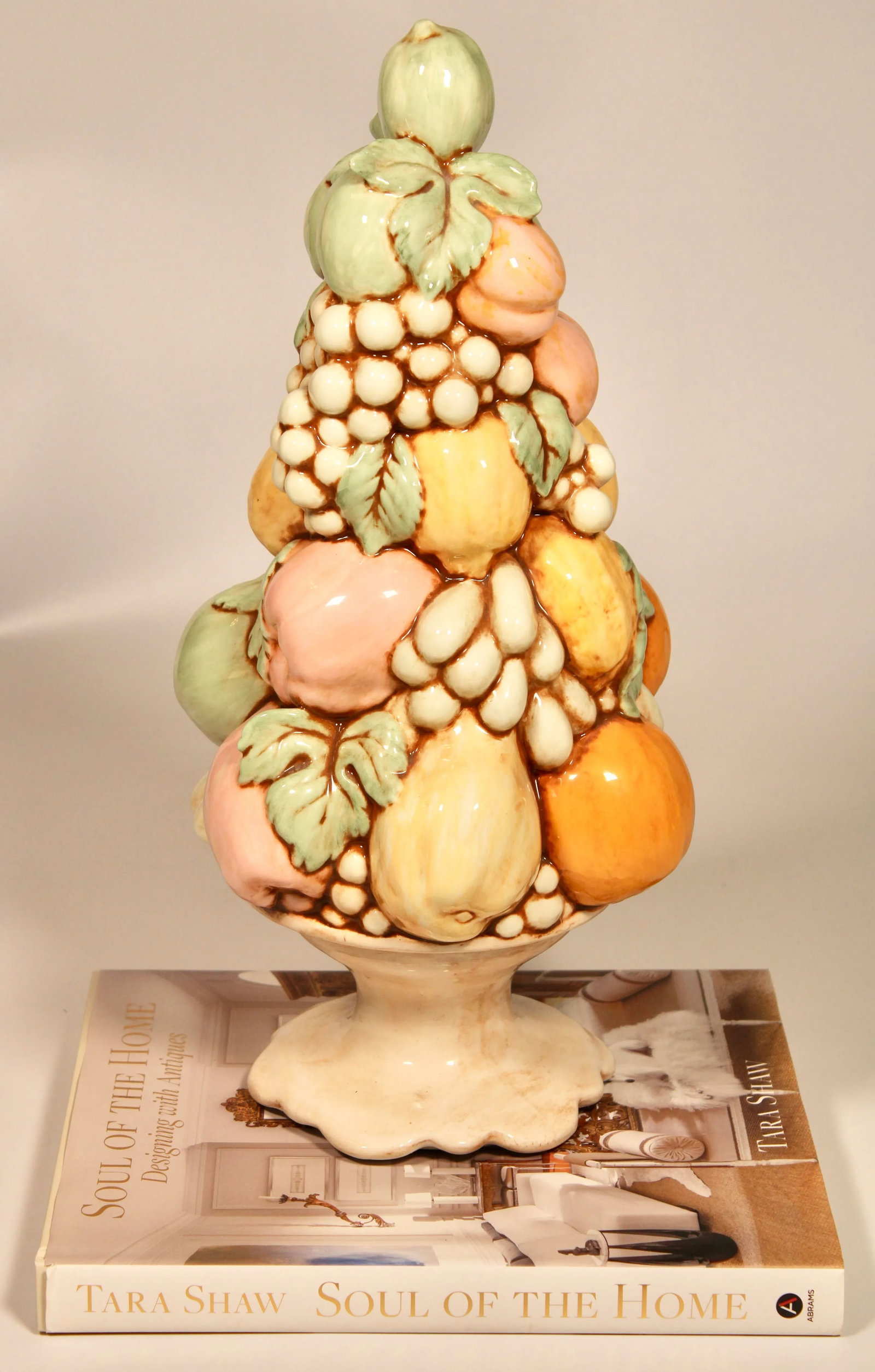 Tall Vintage Italian Style Ceramic Fruit Topiary - 3