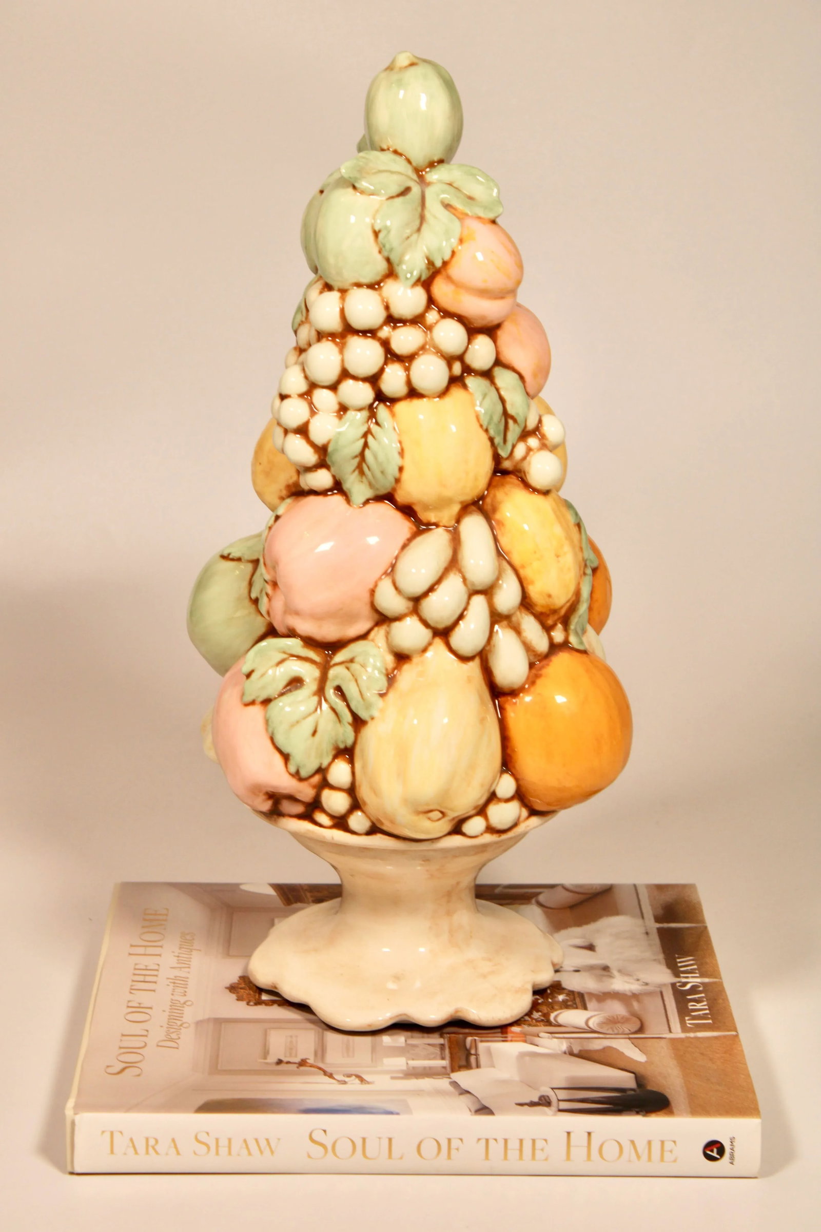 Tall Vintage Italian Style Ceramic Fruit Topiary - 9