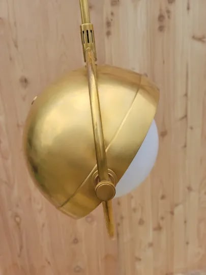 Thomas O'Brien Signature Decca Orbital Pendant Light in Antique Brass - 5
