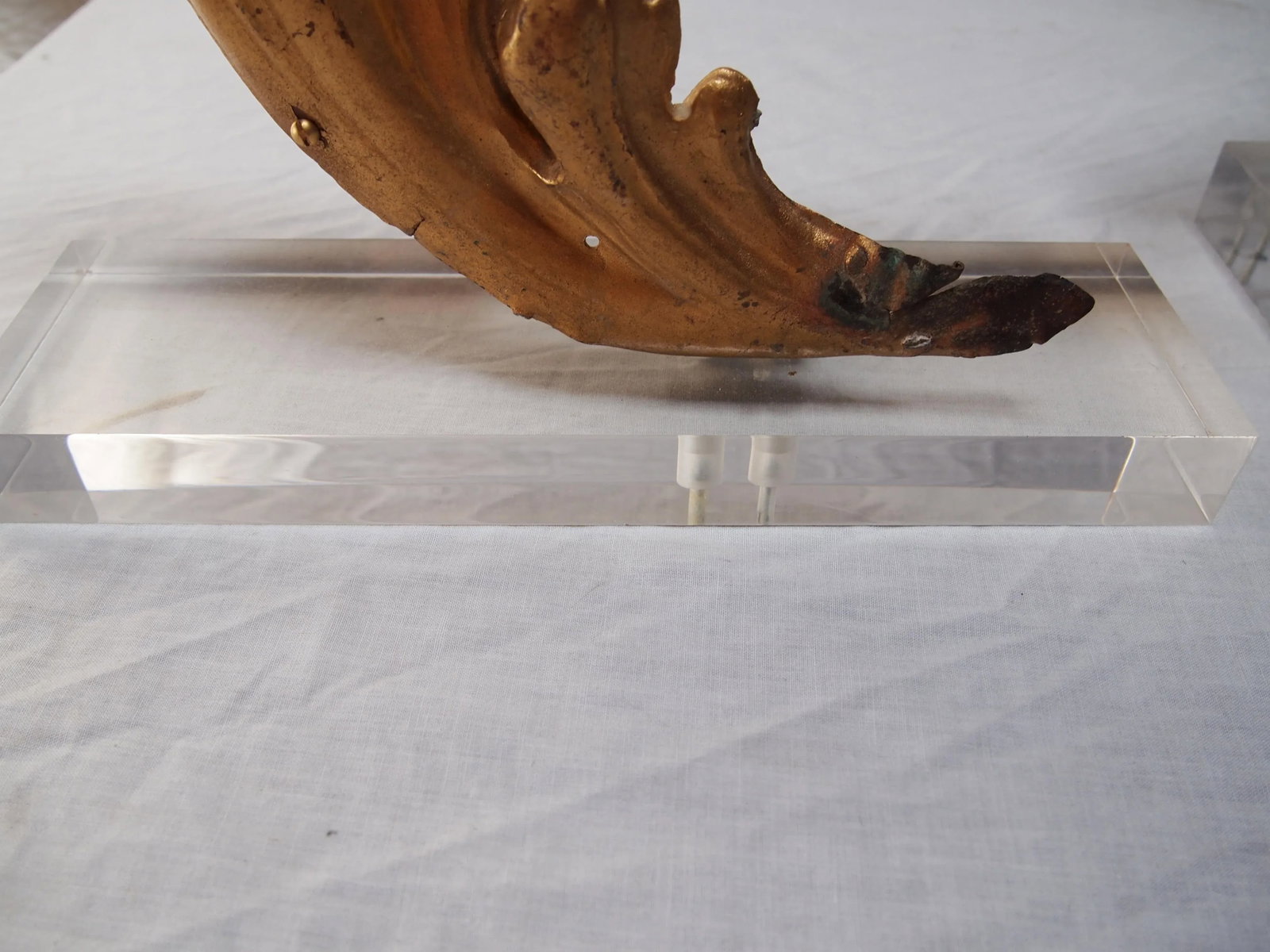 19th C. Gilt Metal Architectural Fragments - A Pair - 4