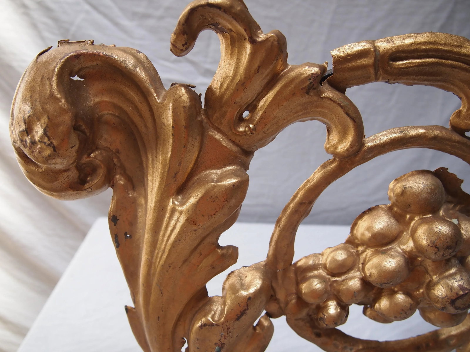 19th C. Gilt Metal Architectural Fragments - A Pair - 5