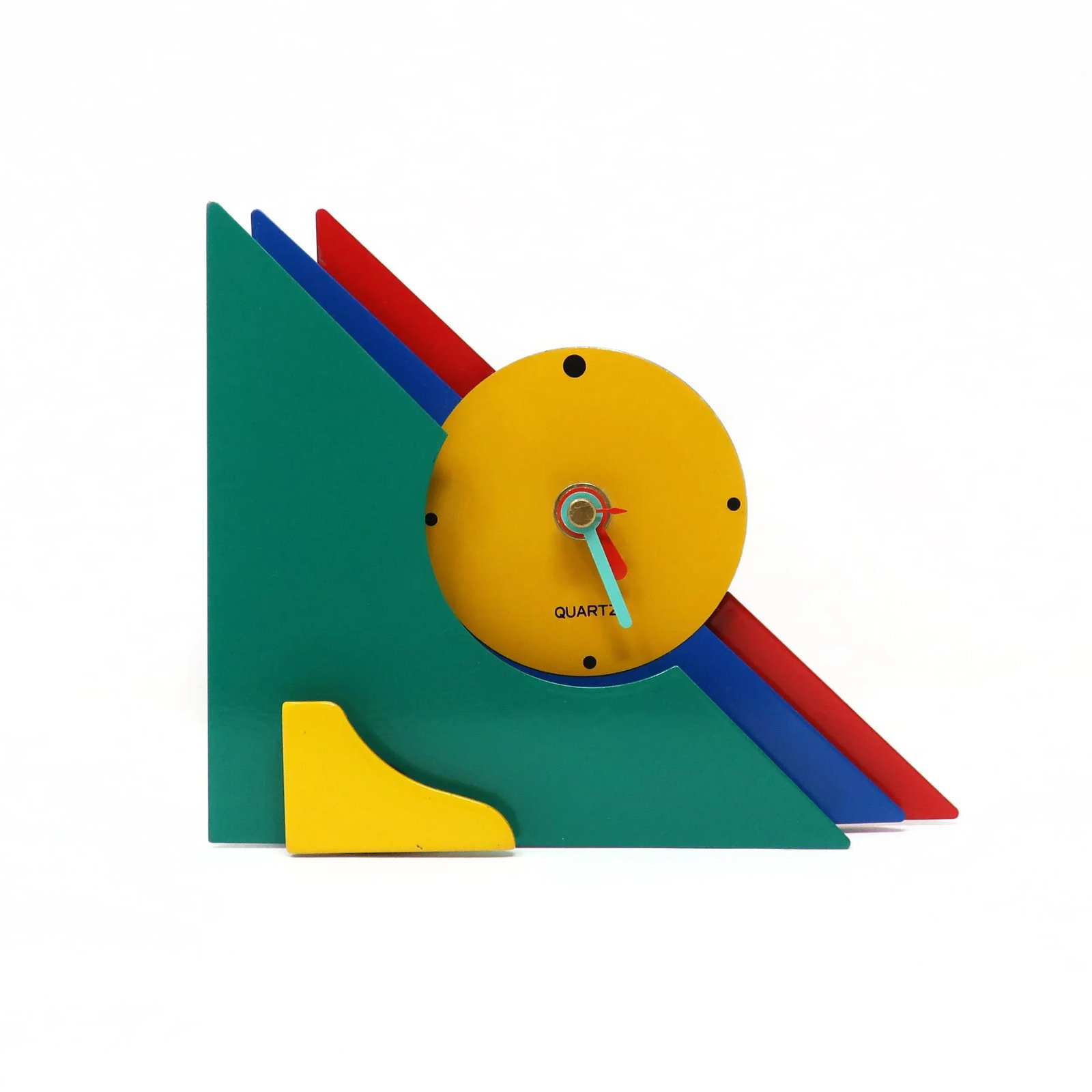 1980s Multicolor Stacked Desk or Mantel Clock - 2