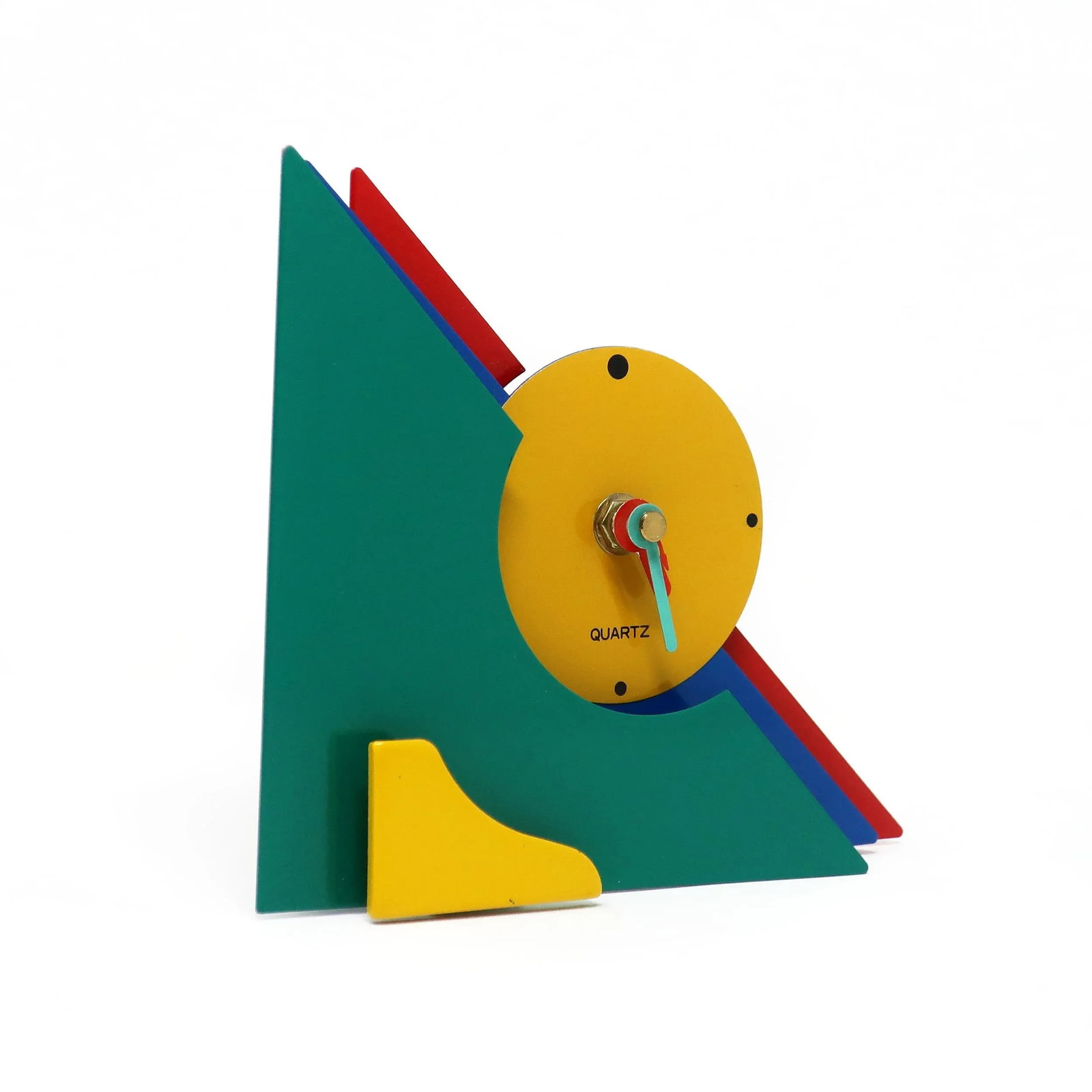 1980s Multicolor Stacked Desk or Mantel Clock - 3