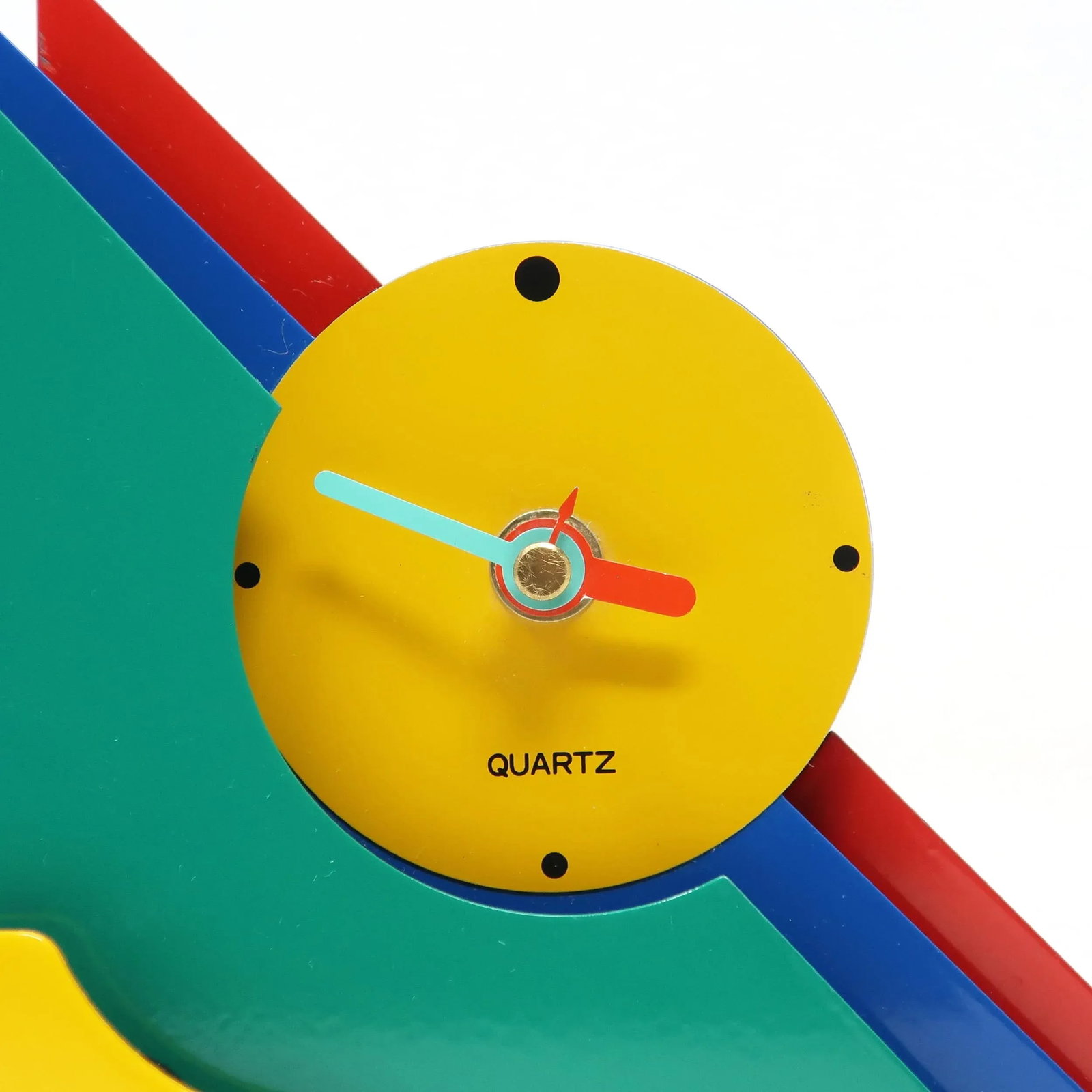 1980s Multicolor Stacked Desk or Mantel Clock - 4