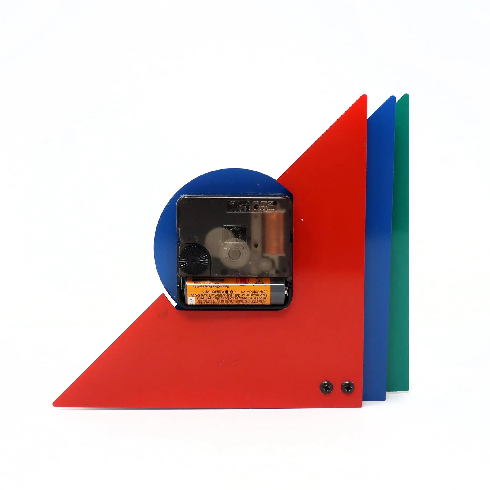 1980s Multicolor Stacked Desk or Mantel Clock - 5