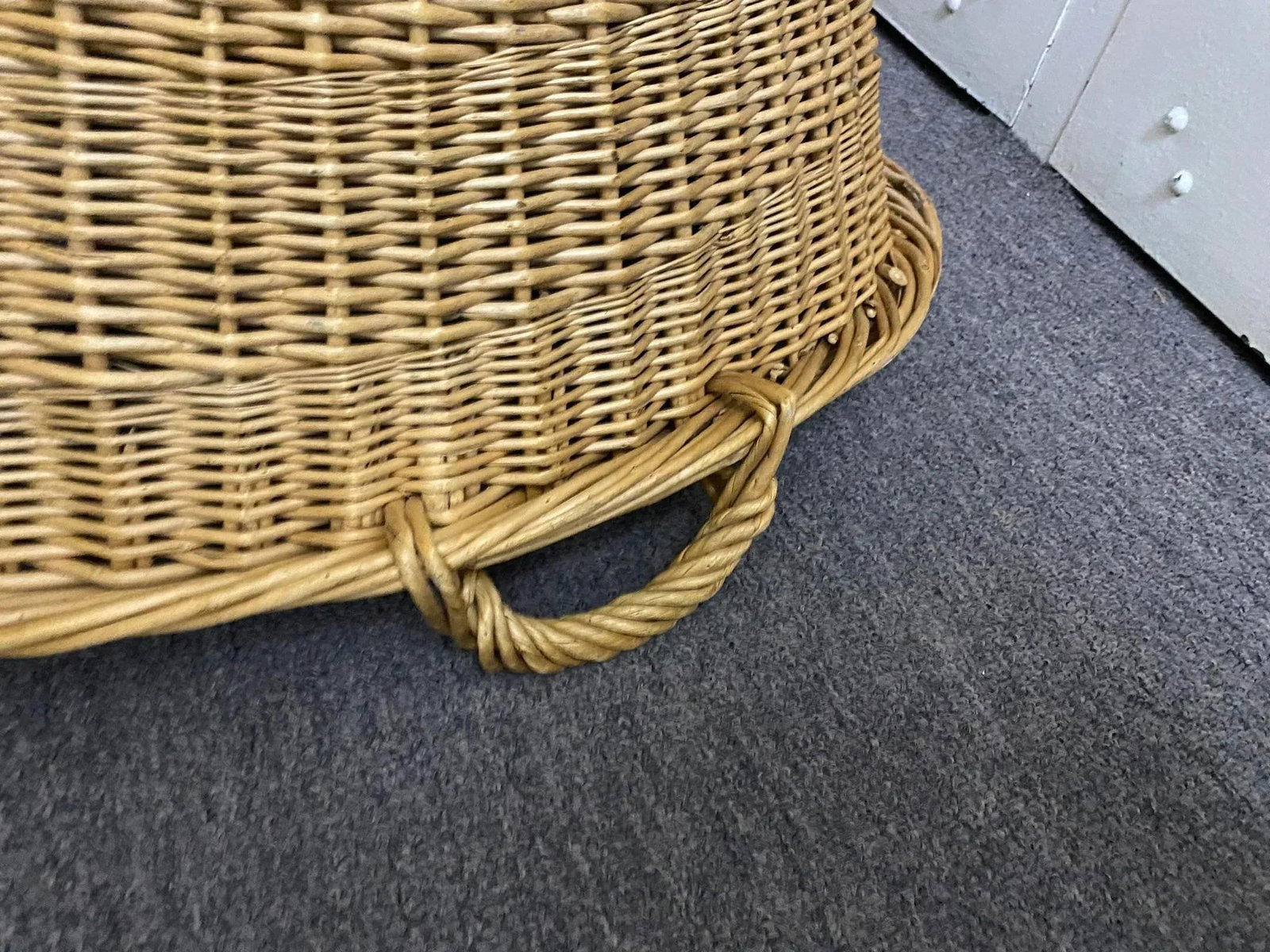 Antique French Large Handmade Basket - 3