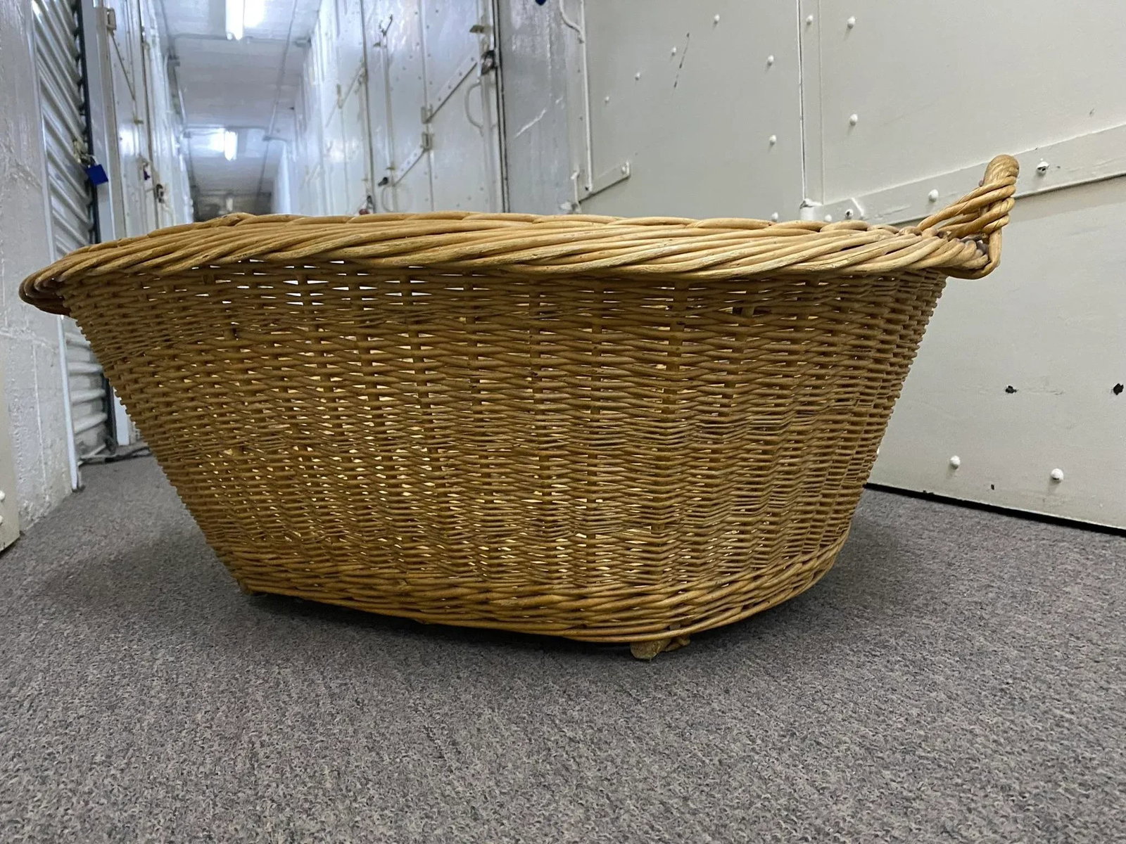 Antique French Large Handmade Basket - 9