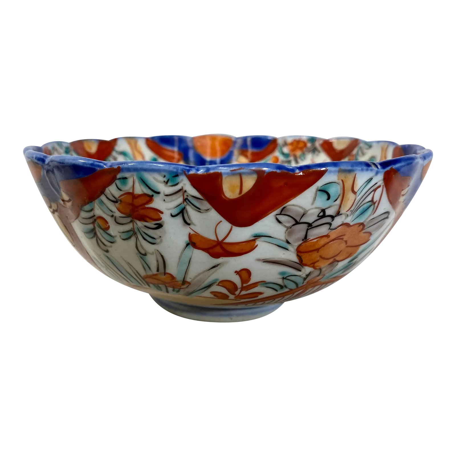 Antique Imari Bowl Hand Painted With Floral Arrangements and Butterflies - Circa 1900 (1 of 13)