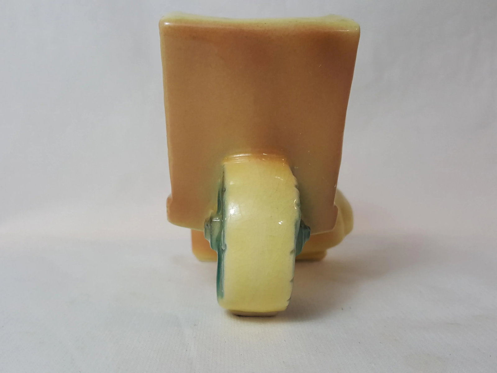 Royal Copley Yellow Duckie and Wheelbarrow Planter - 3