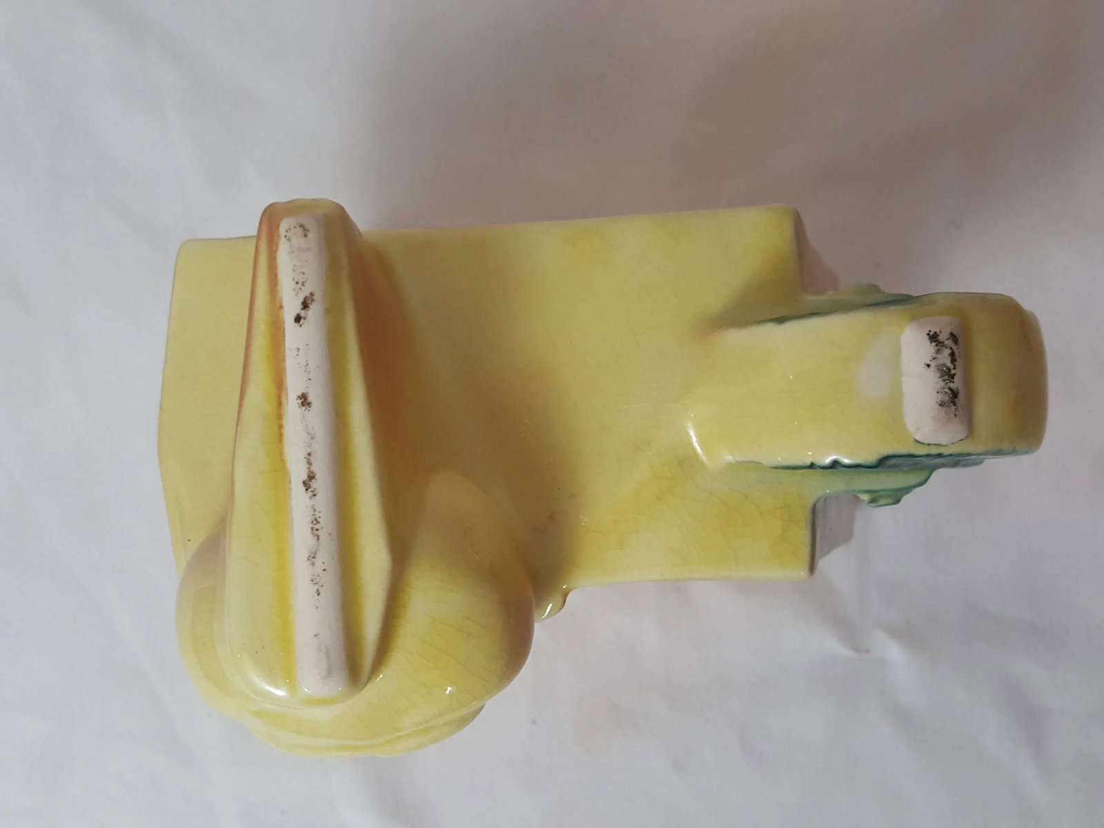 Royal Copley Yellow Duckie and Wheelbarrow Planter - 6