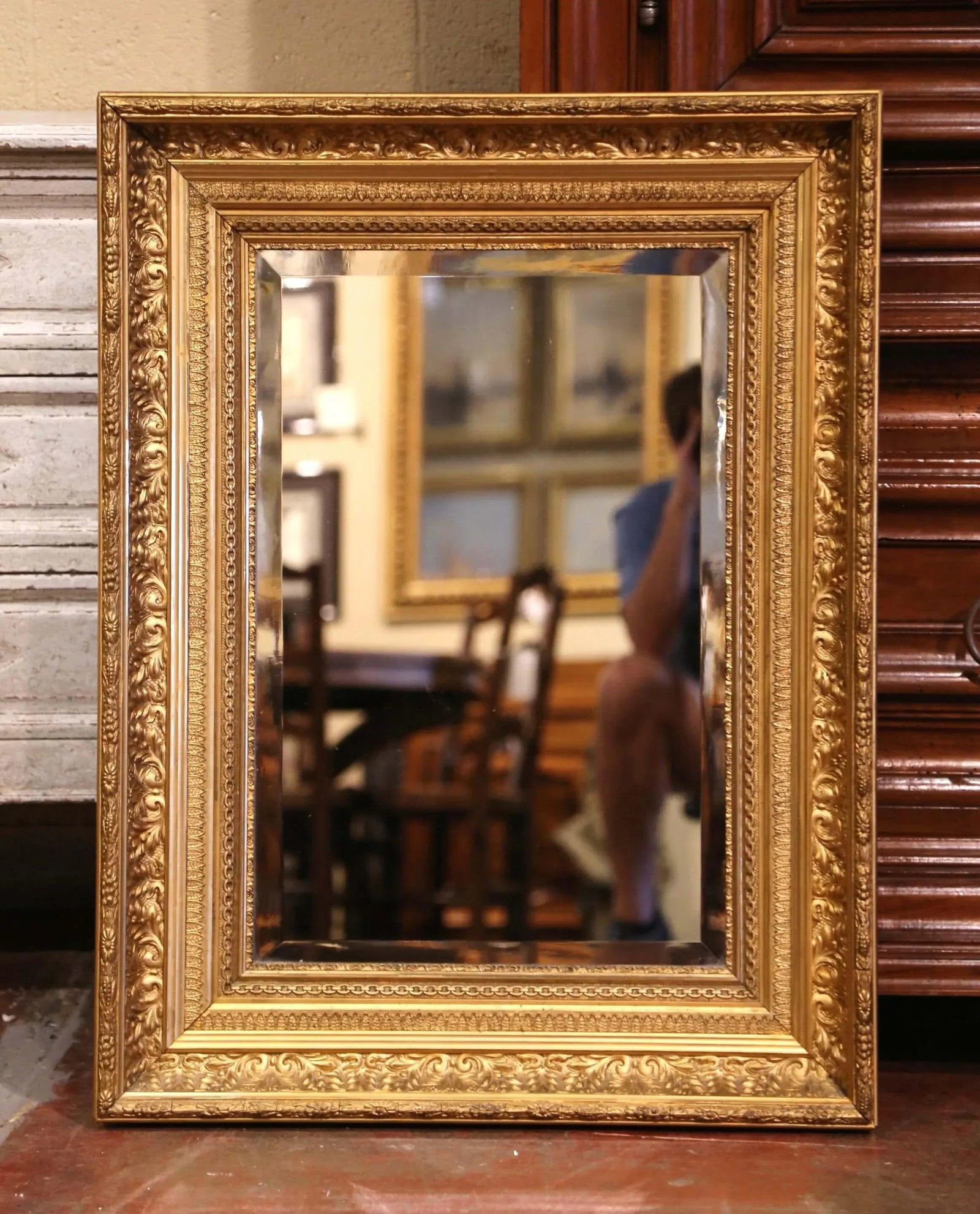 19th Century French Napoleon III Carved Giltwood Wall Mirror - 10