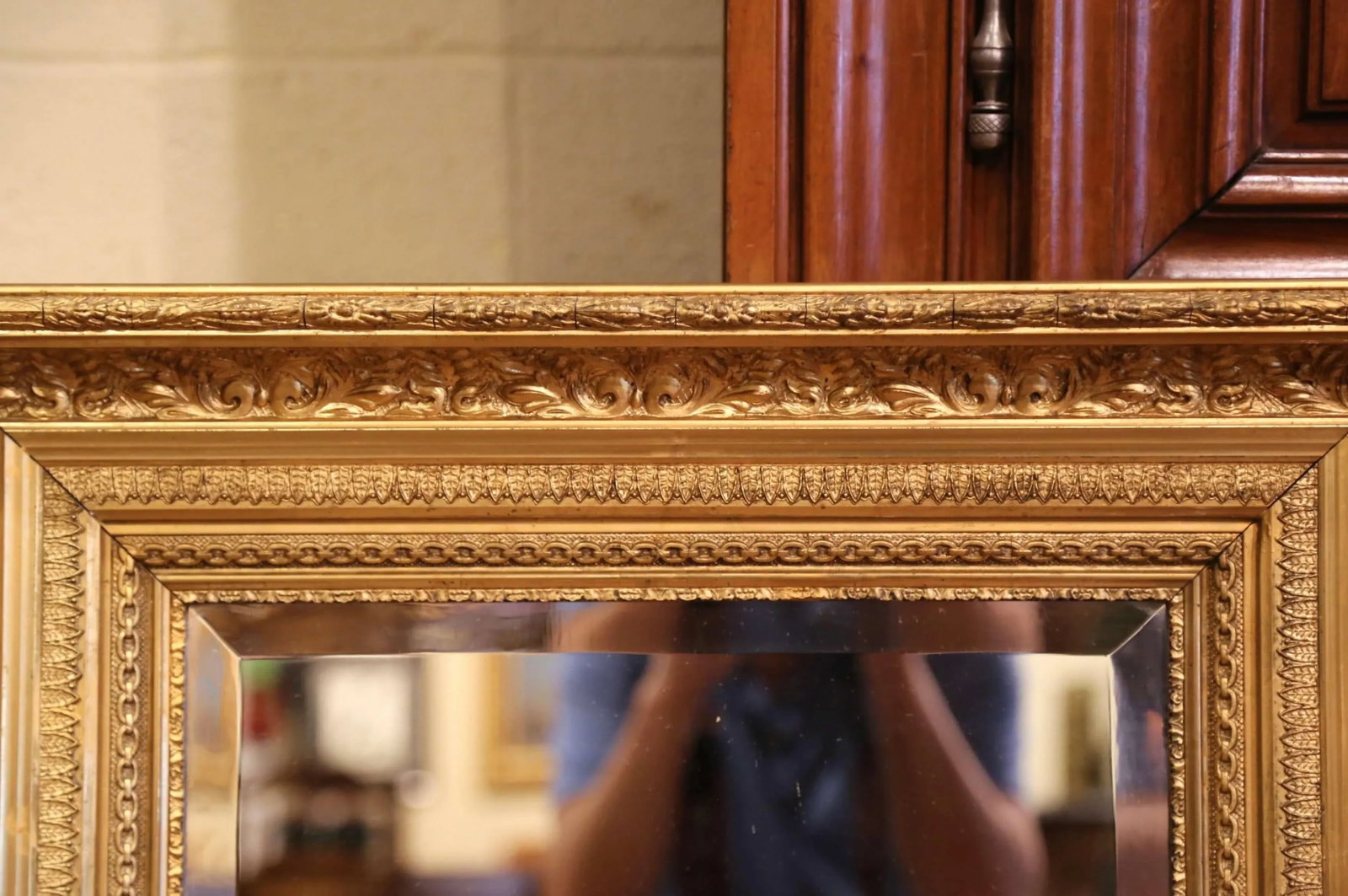19th Century French Napoleon III Carved Giltwood Wall Mirror - 5