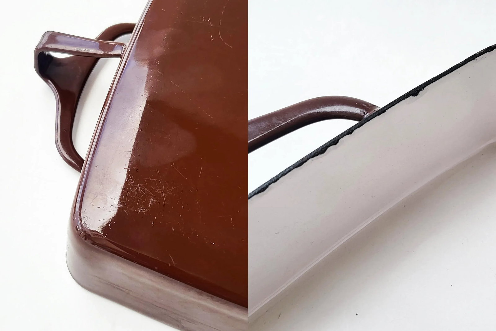 1960s Dansk Kobenstyle Roasting or Casserole Pan, Enamel on Steel, Made in France - 6