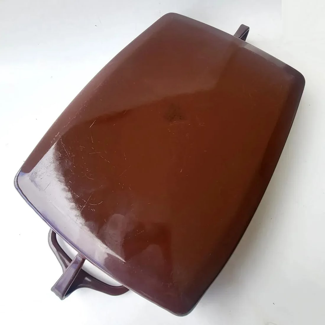 1960s Dansk Kobenstyle Roasting or Casserole Pan, Enamel on Steel, Made in France - 8