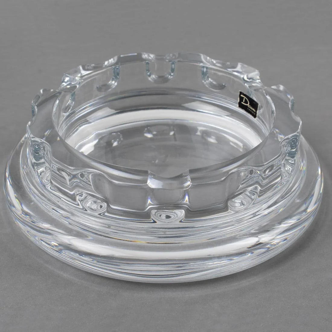 Daum France Crystal Cigar Ashtray Decorative Bowl Catchall, 1970s - 10