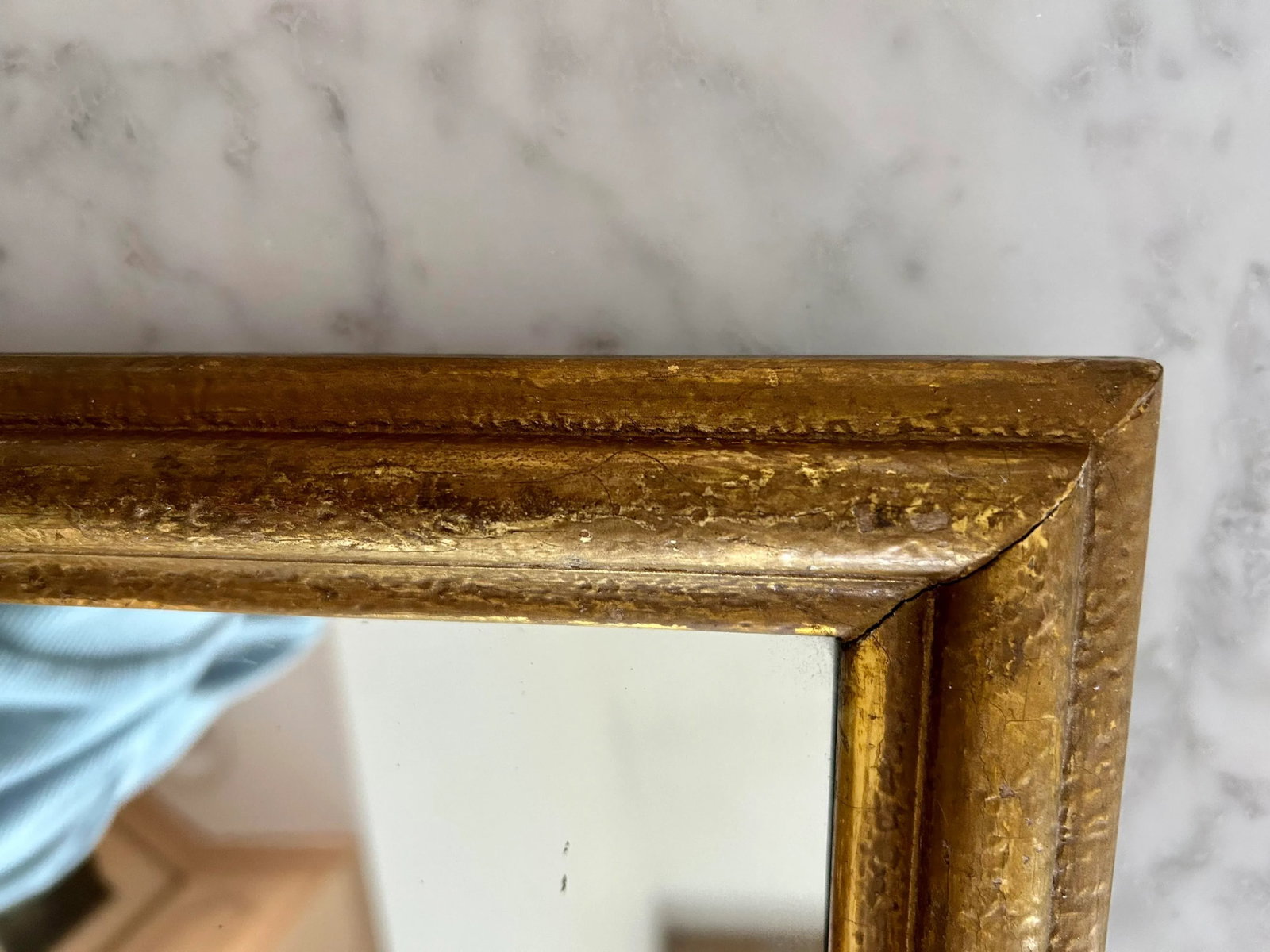 Vintage Mid 20th Century Gold Frame Mirror - 4