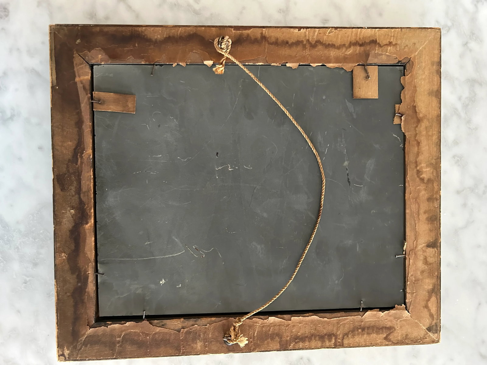 Vintage Mid 20th Century Gold Frame Mirror - 5