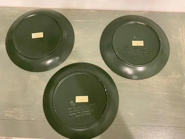 Vintage 1970s Raymond Waites Decorative Plate Set of 6 - 12