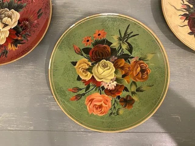 Vintage 1970s Raymond Waites Decorative Plate Set of 6 - 9