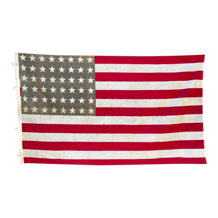 Antique Cotton 48 Star American Flag (1 of 10)