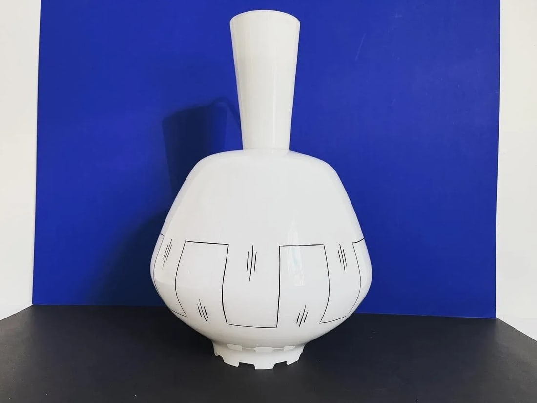 Midcentury Milk Glass Pendant Light - 4