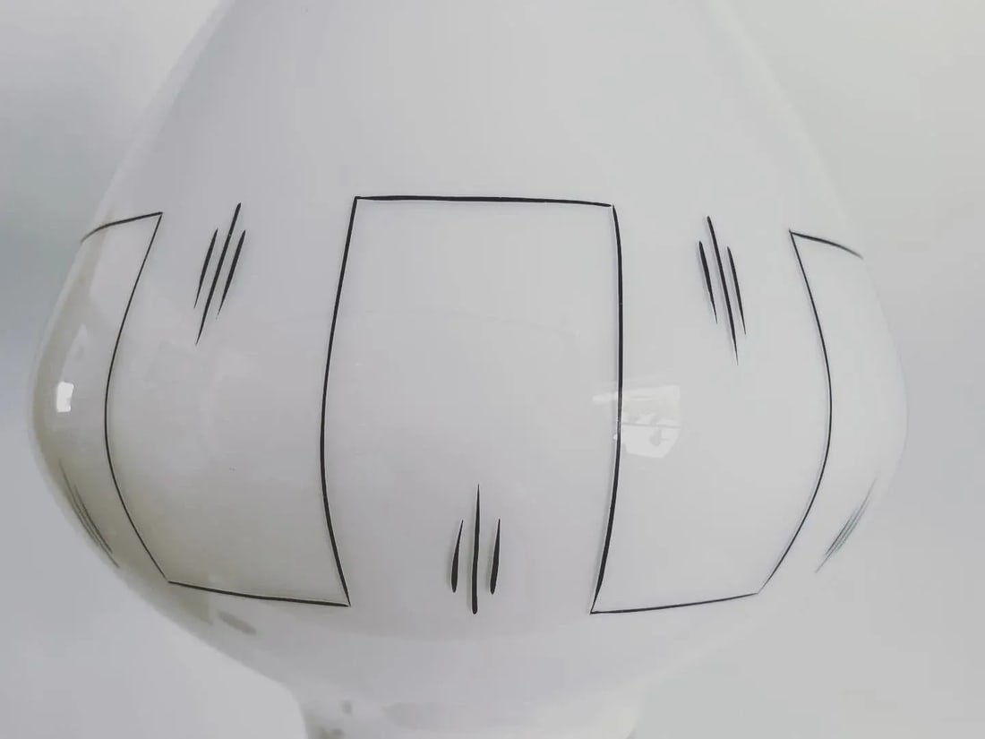 Midcentury Milk Glass Pendant Light - 6
