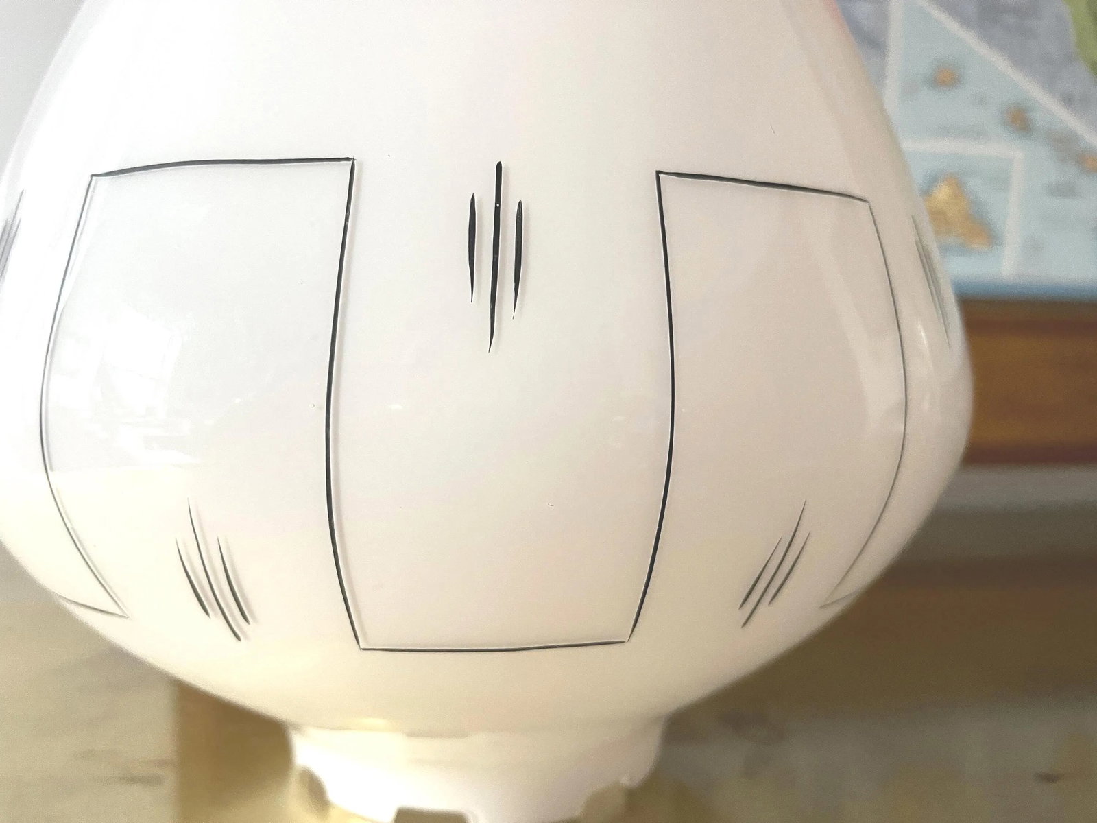 Midcentury Milk Glass Pendant Light - 8
