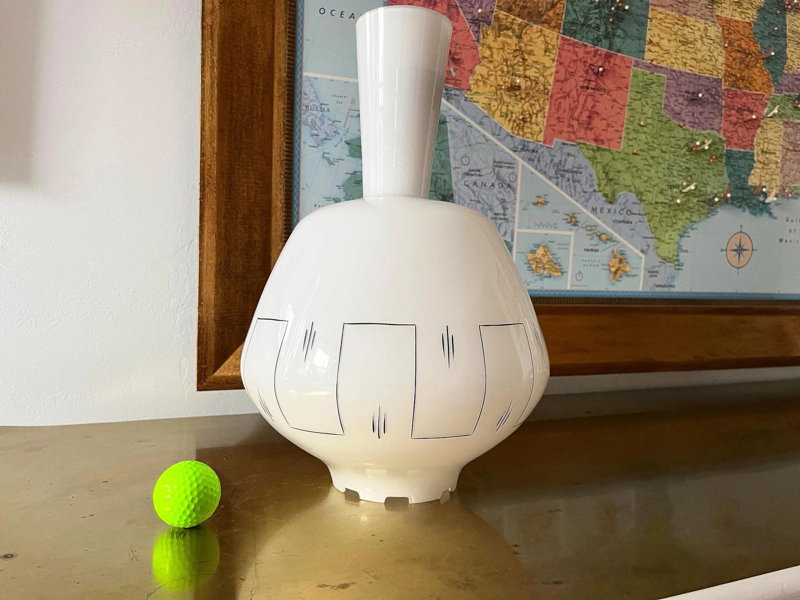 Midcentury Milk Glass Pendant Light - 9