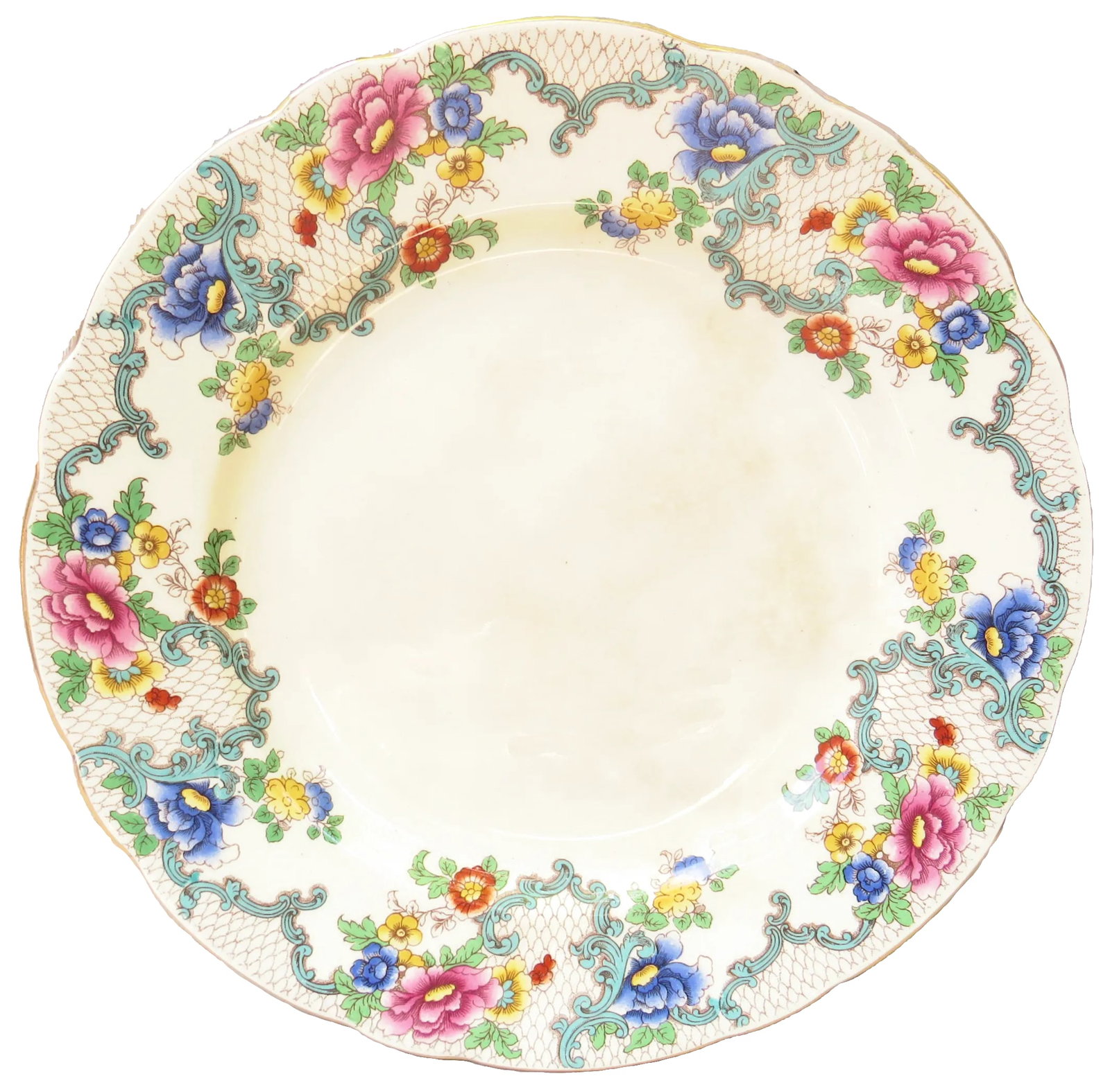 English Royal Cauldon Staffordshire Ironstone Transferware Plates, Set of 8 - 3