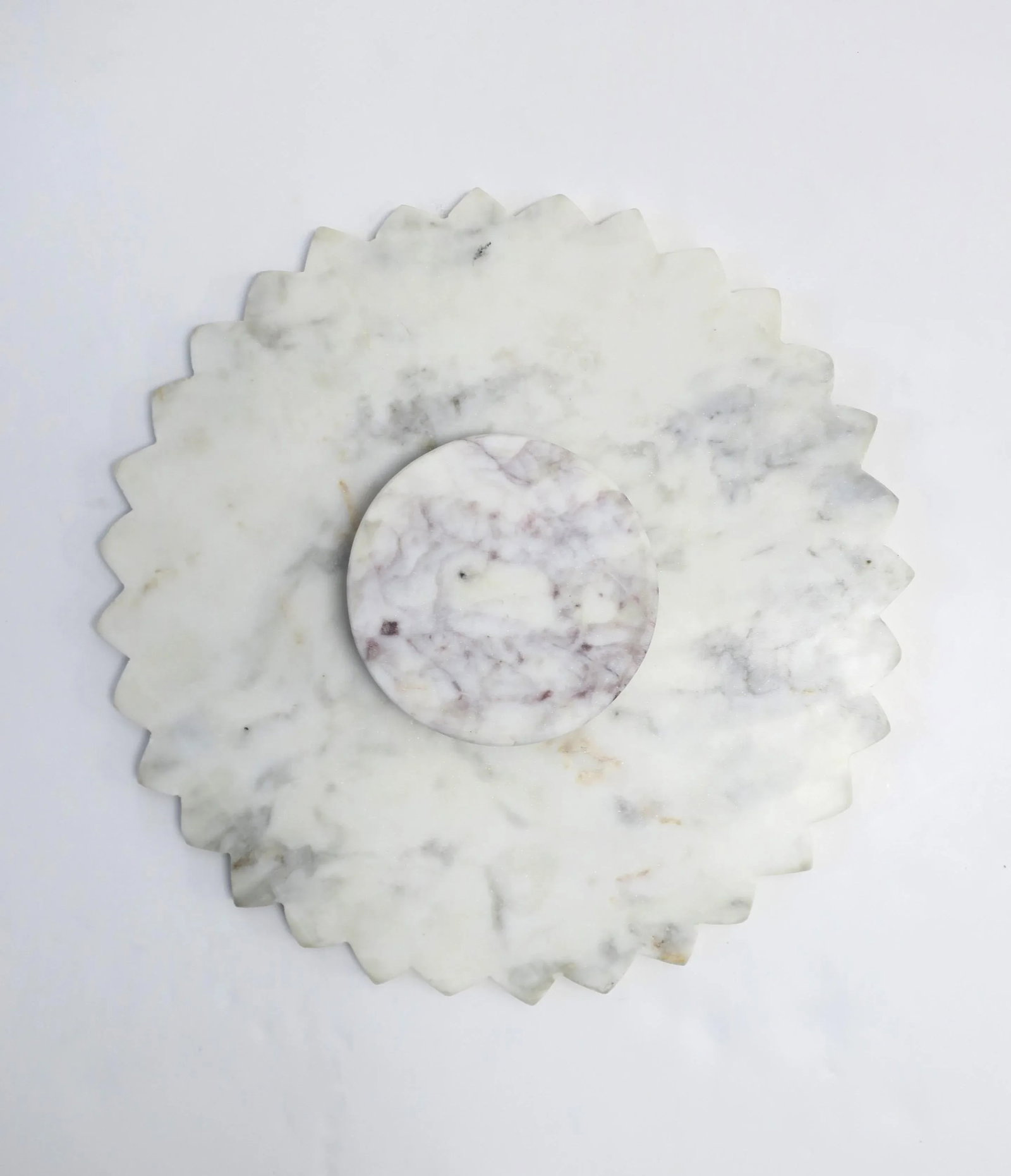 White Marble Lazy Susan - 8
