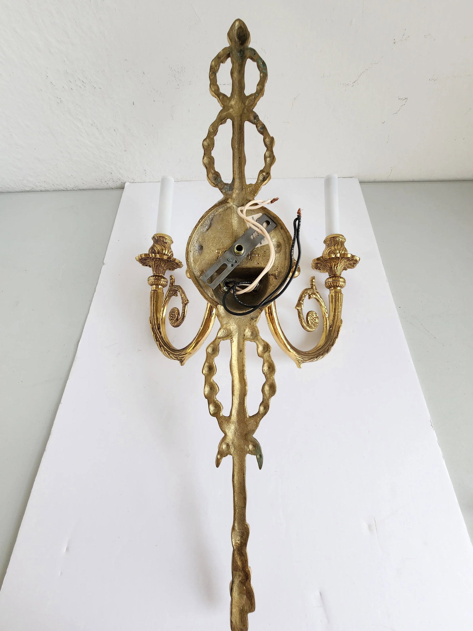 Vintage Adam Style Brass Sconce - 12