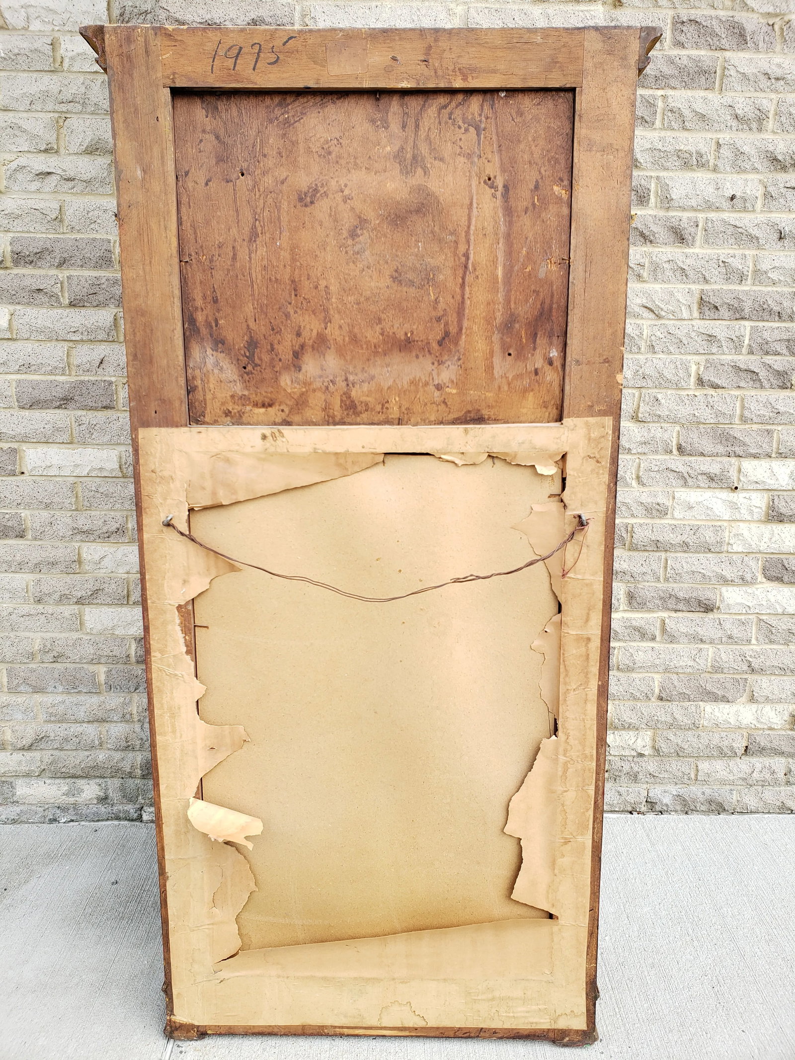 Vintage Carved Giltwood Armory Motif Mirror - 11