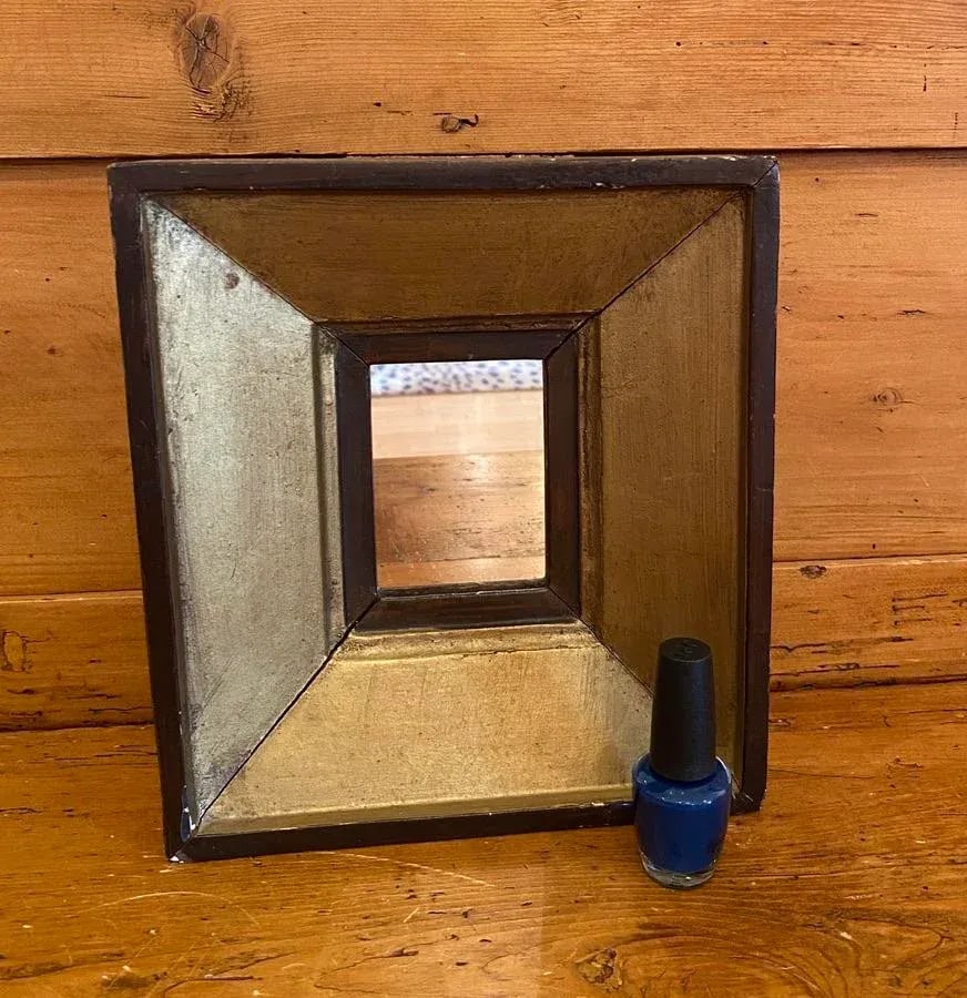 Petite Early 20th Century Wood Framed Mirror - 5