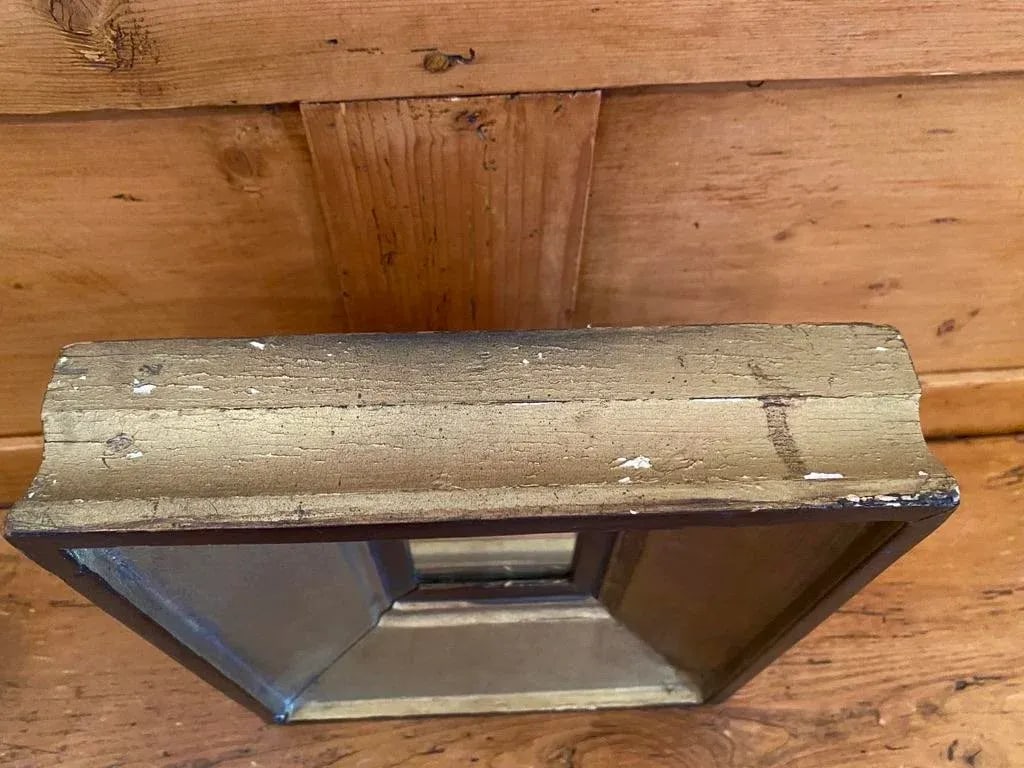 Petite Early 20th Century Wood Framed Mirror - 6