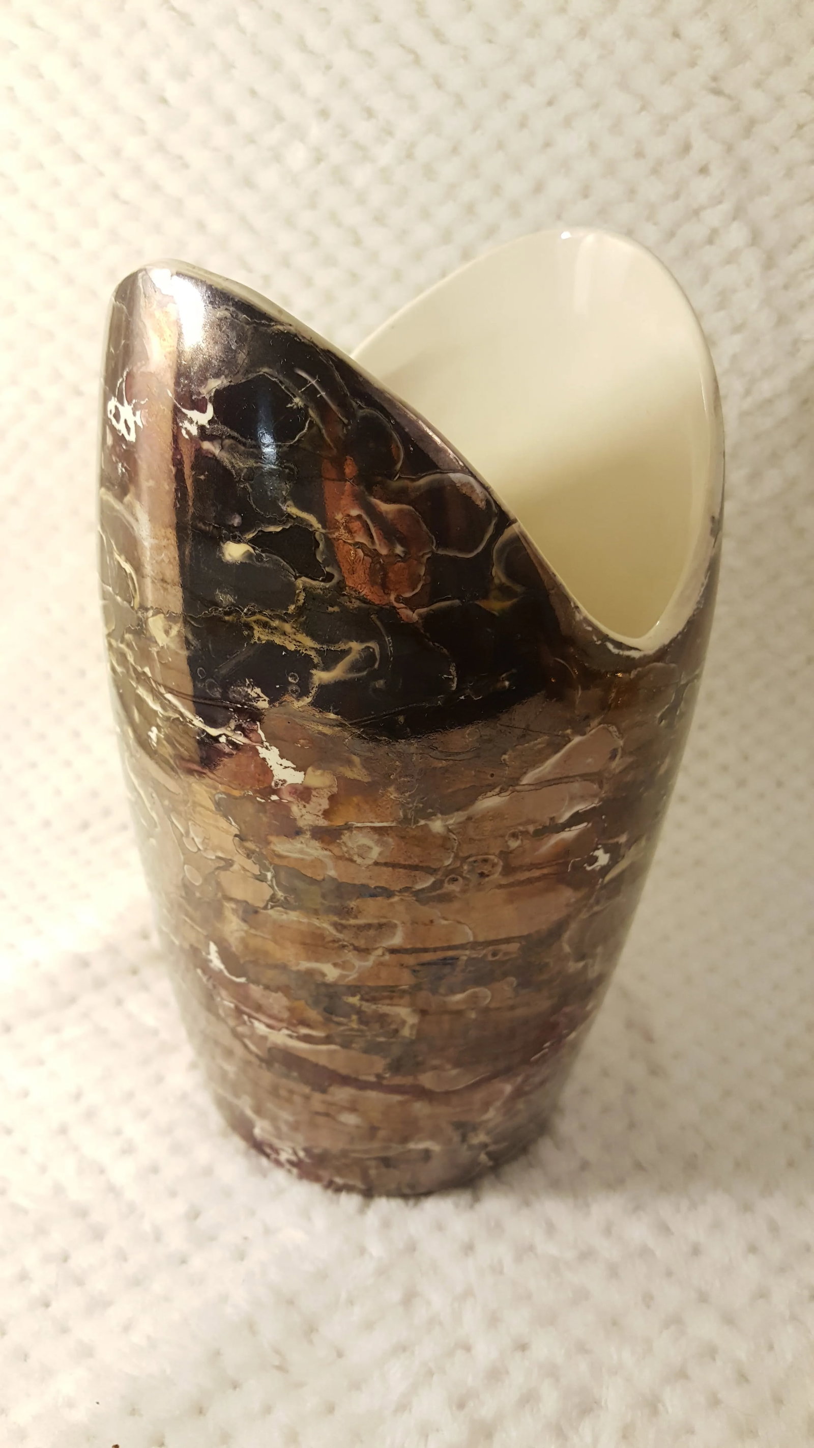 McCoy Pottery Cascade Metallic Glaze Vase - 6