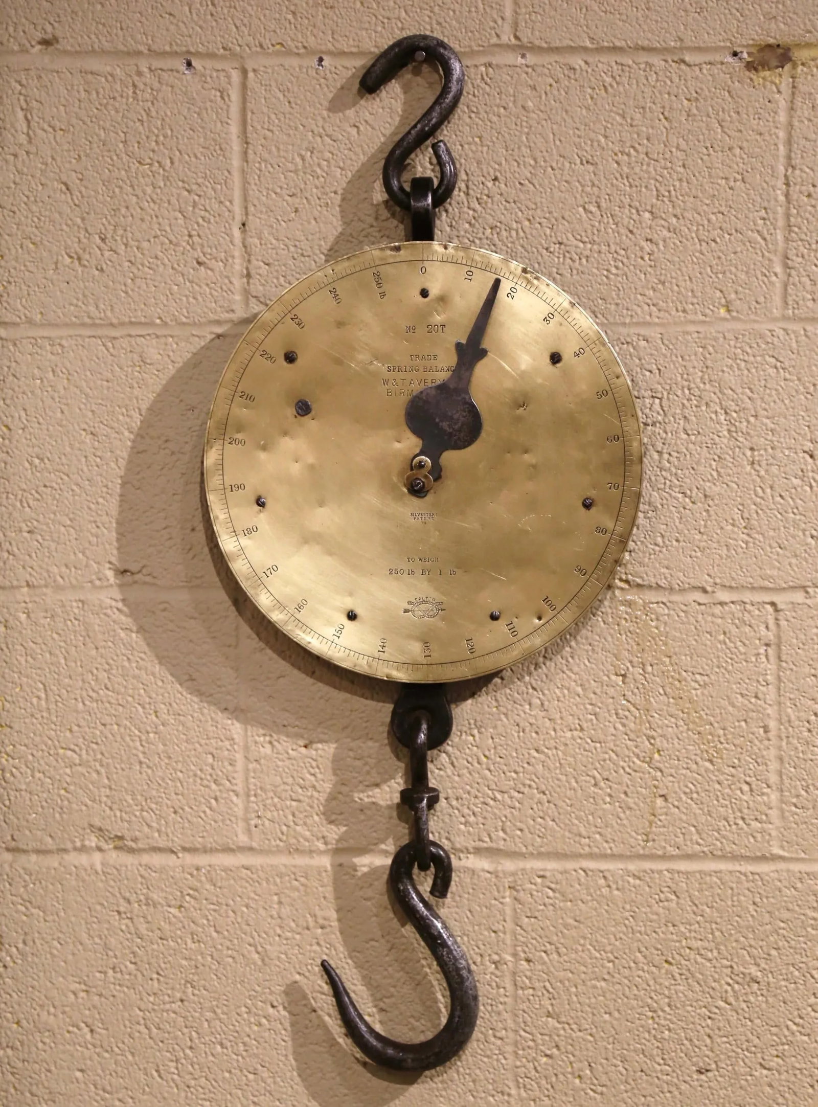 Mid-19th Century English Brass and Iron Hanging Trade Spring Balance Scale - 13