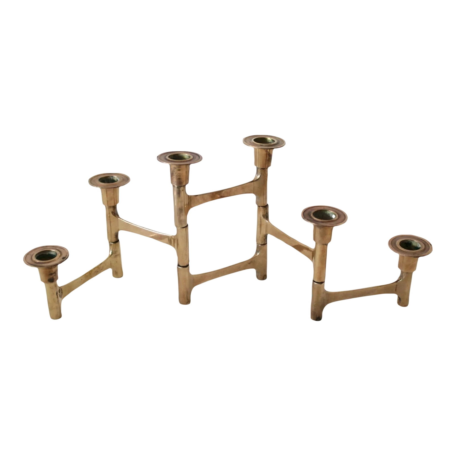 Nagel Style Mid-Century Modern Brass Articulating Candleholder (1 of 11)