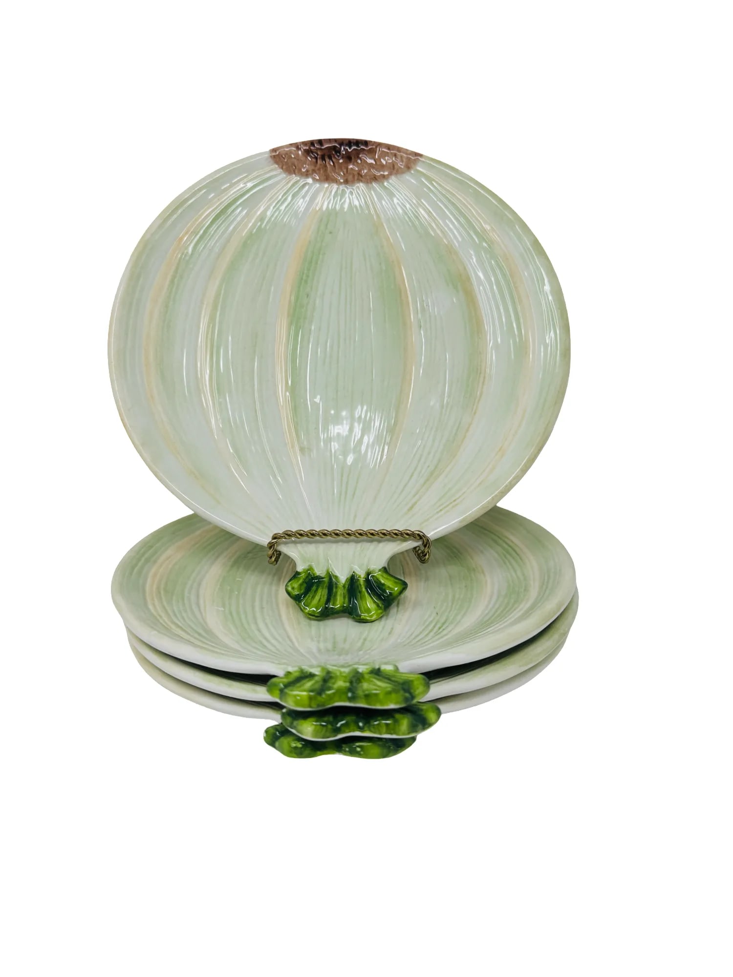 Vintage Baum Brothers Ceramic Onion Salad Plates a Set of 4 - 13