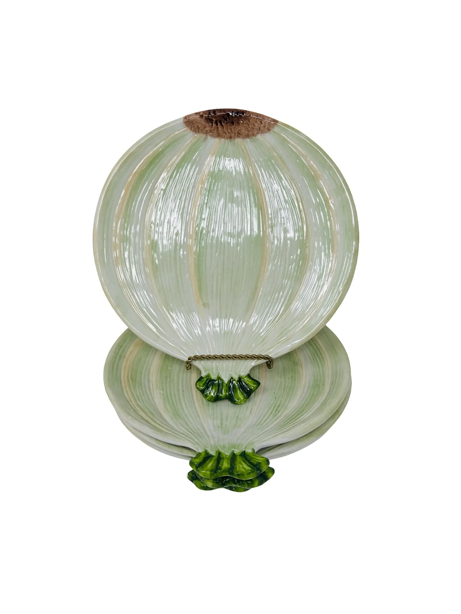 Vintage Baum Brothers Ceramic Onion Salad Plates a Set of 4 - 2