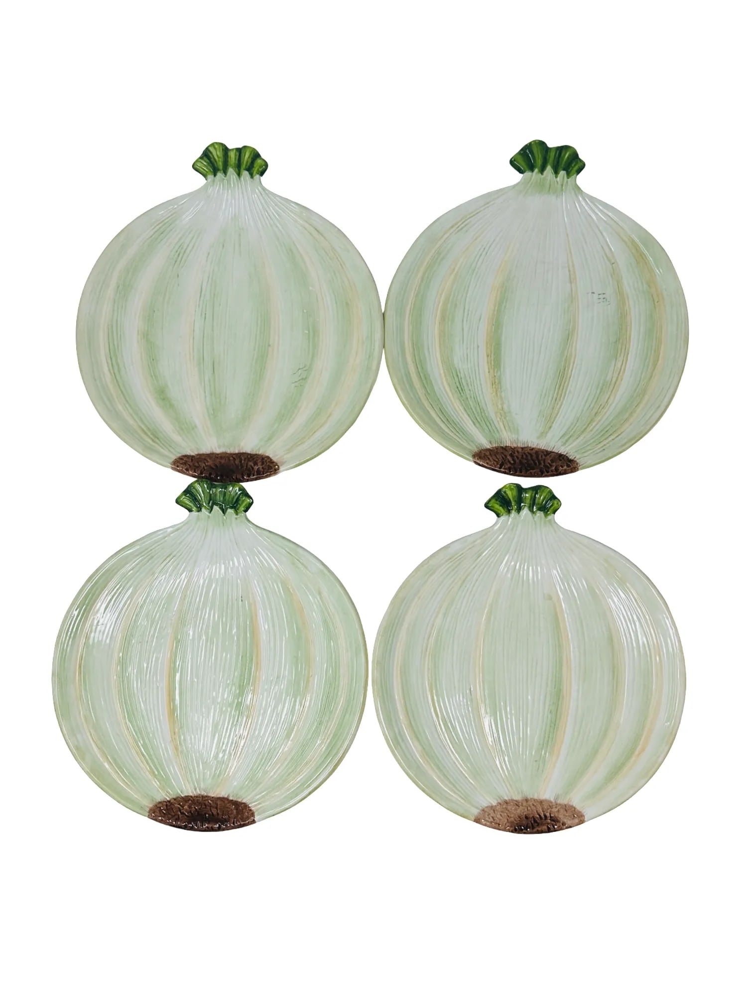 Vintage Baum Brothers Ceramic Onion Salad Plates a Set of 4 - 5