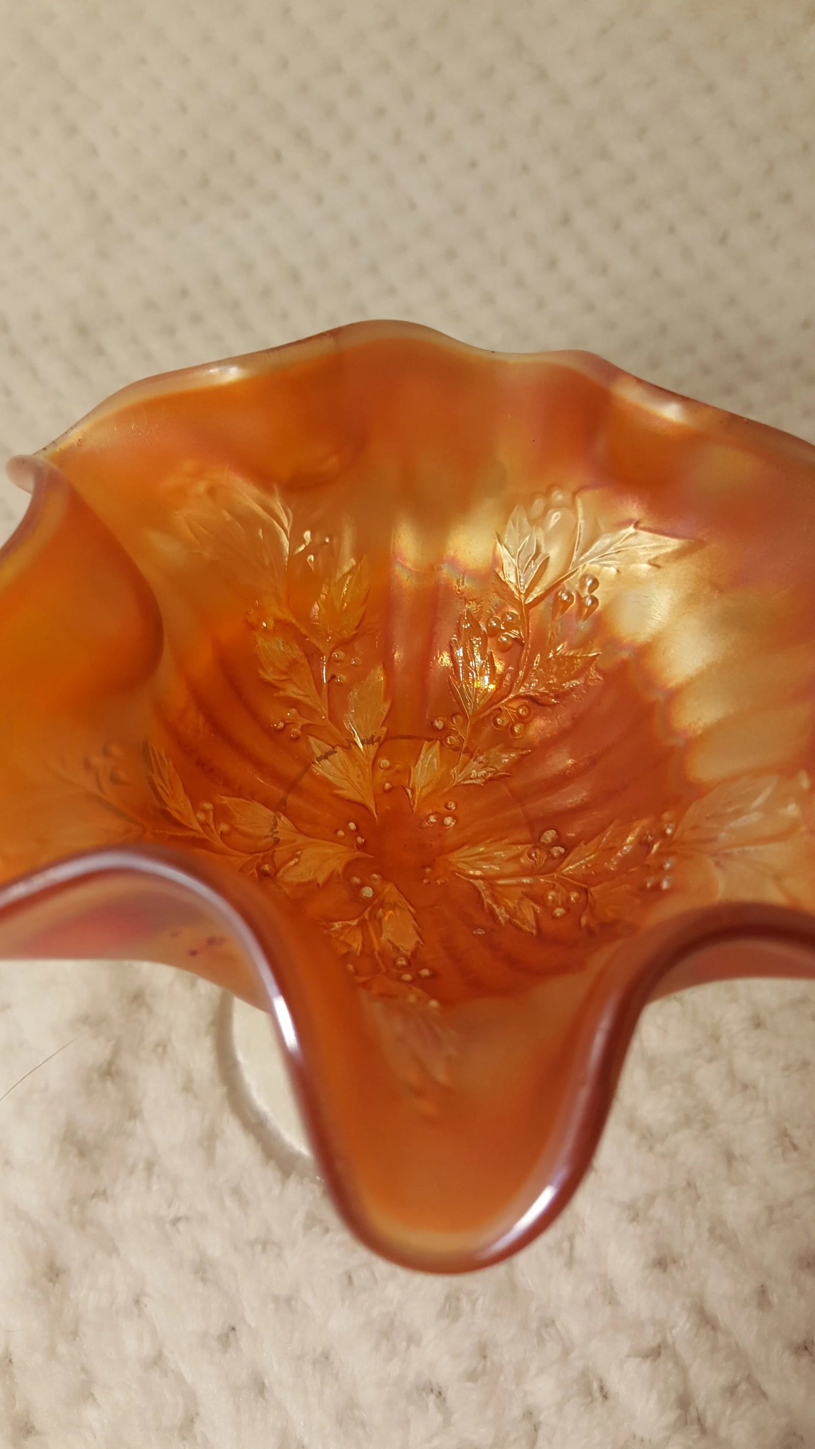 Fenton Marigold Holly and Berry Compote - 2