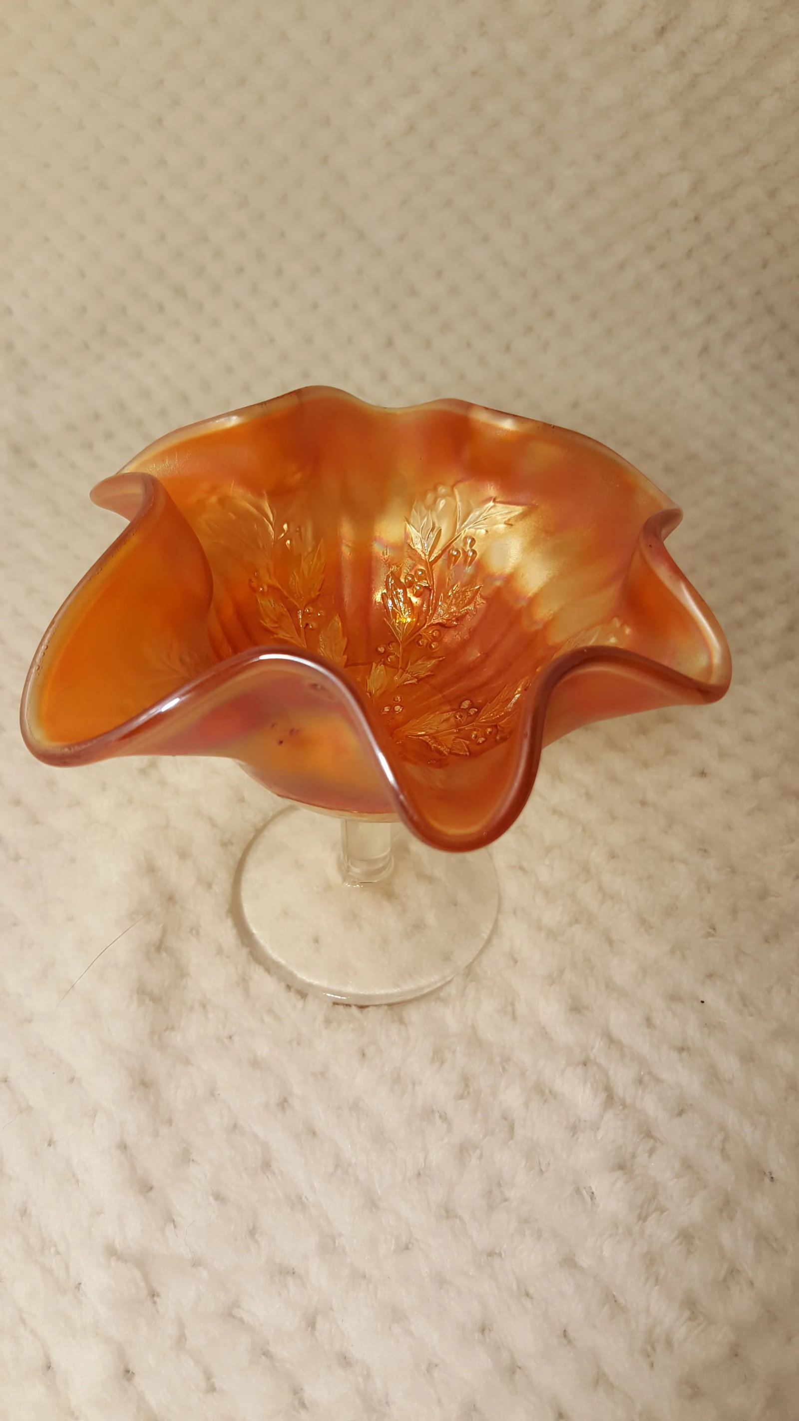 Fenton Marigold Holly and Berry Compote - 5