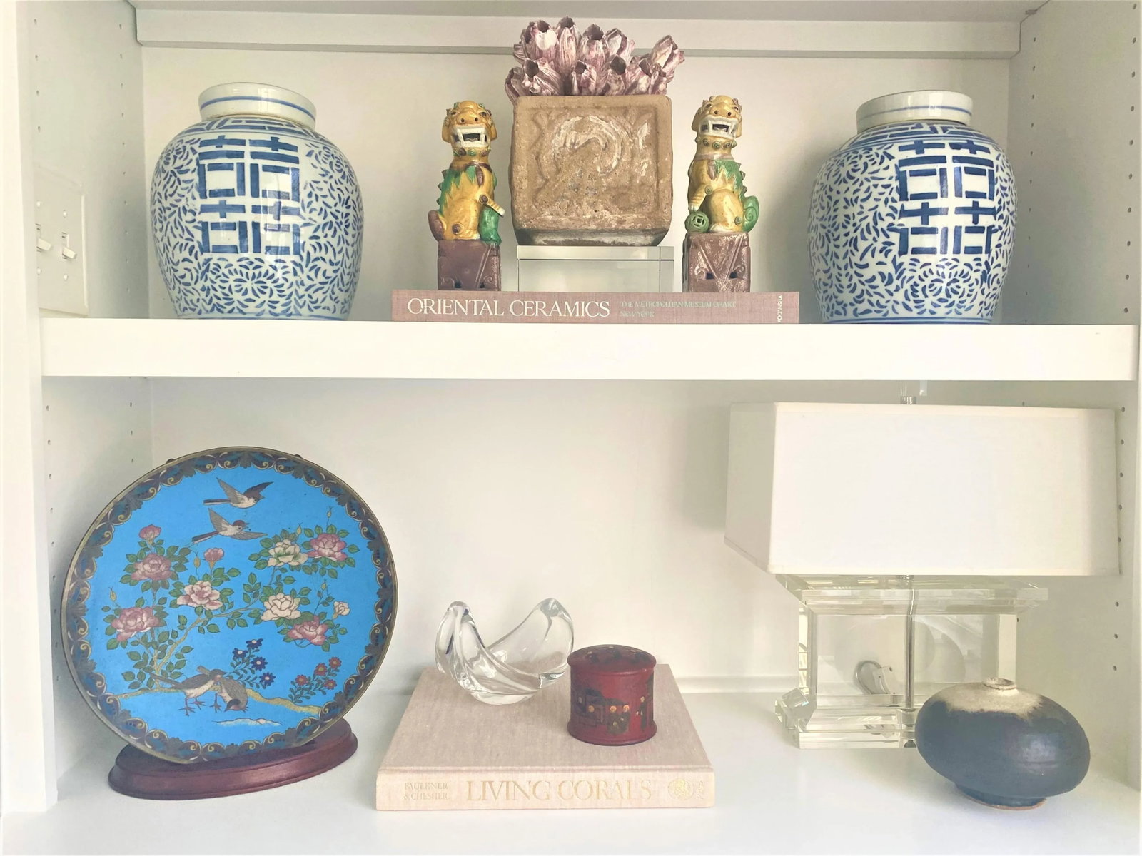 Antique Red Round Paper Mache Chinoiserie Box - 7