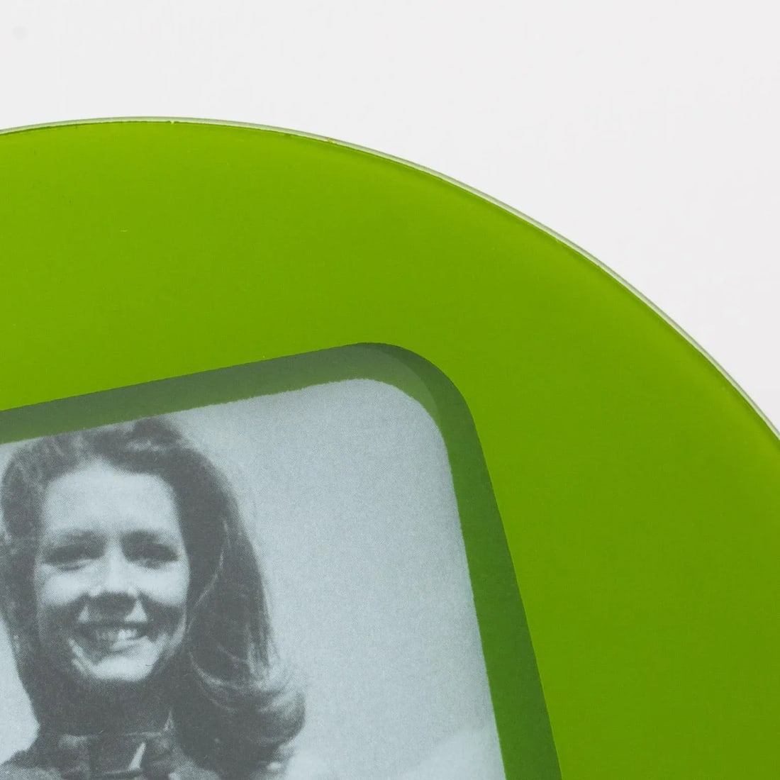 Space Age Green Glass Picture Frame - 5