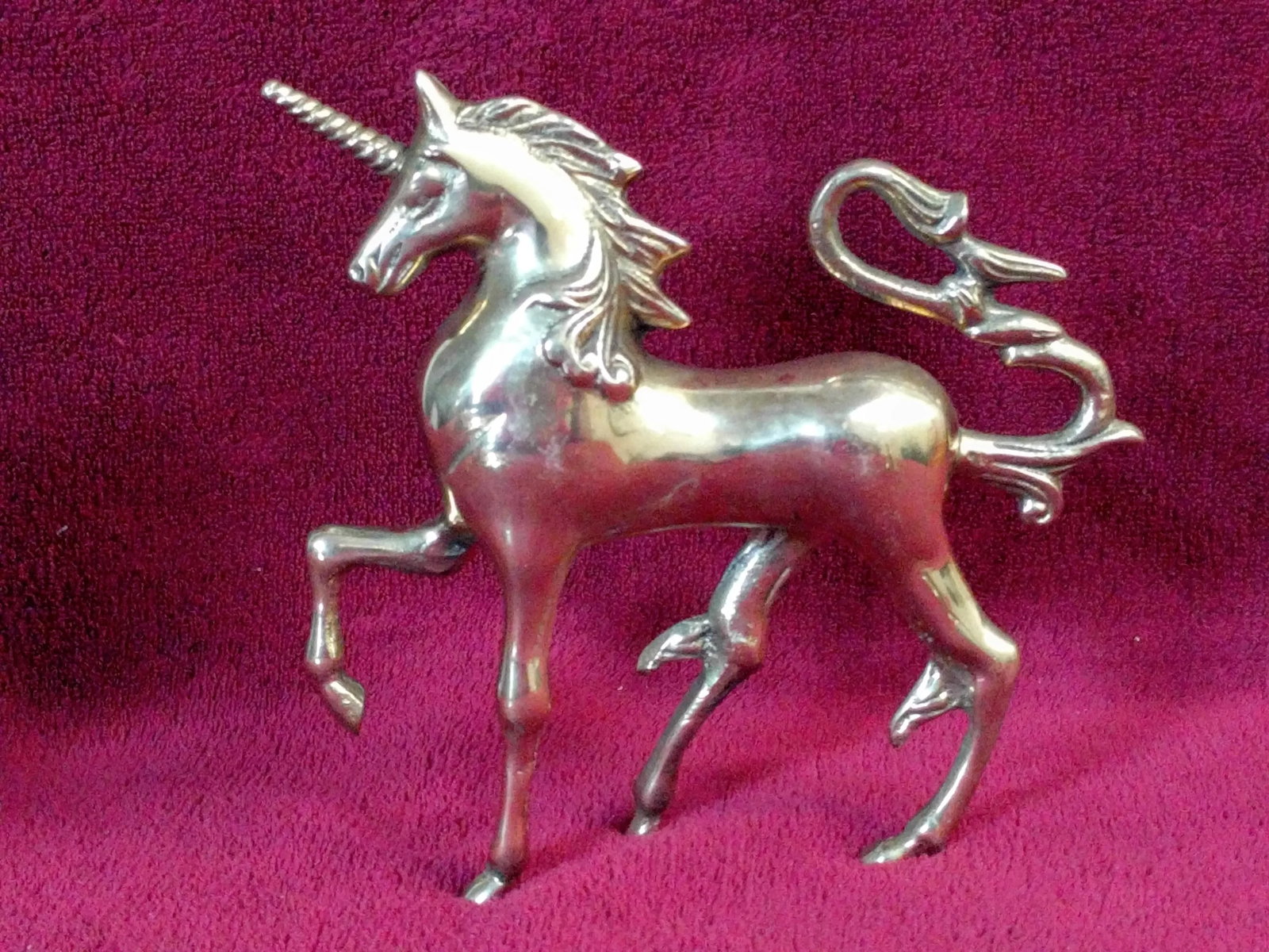 Vintage Brass Unicorn Figurines - Set of 4 - 7