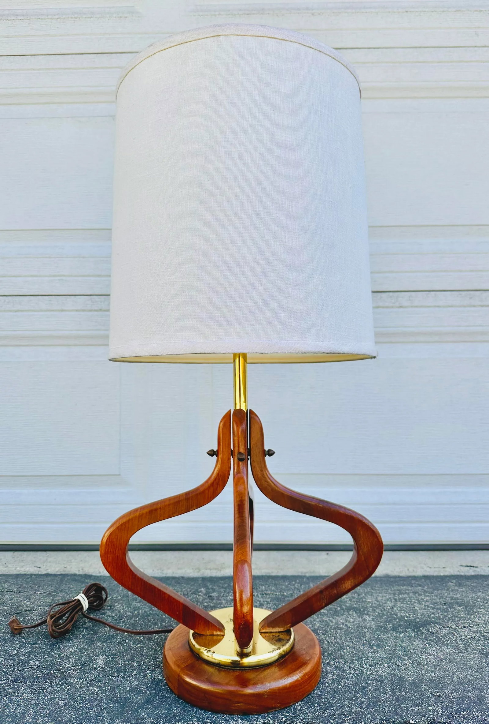 Adrian Pearsall Style Teak Lamp - 11