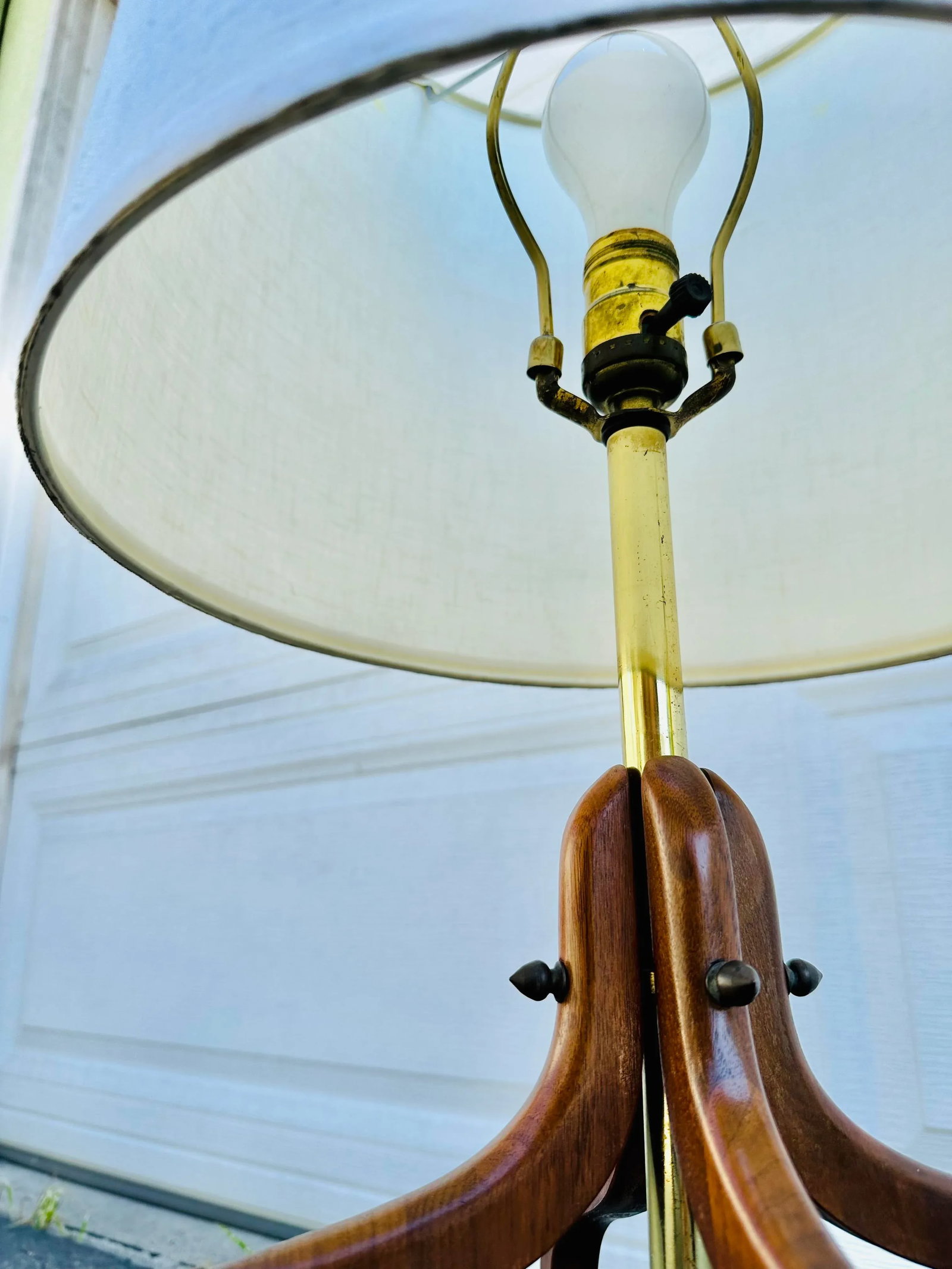 Adrian Pearsall Style Teak Lamp - 2