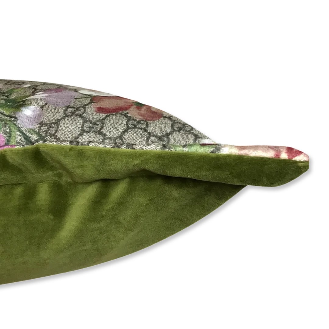 Gucci Gg Logo Blooms Hydrangea Silk Scarf Lumbar Pillow - 2