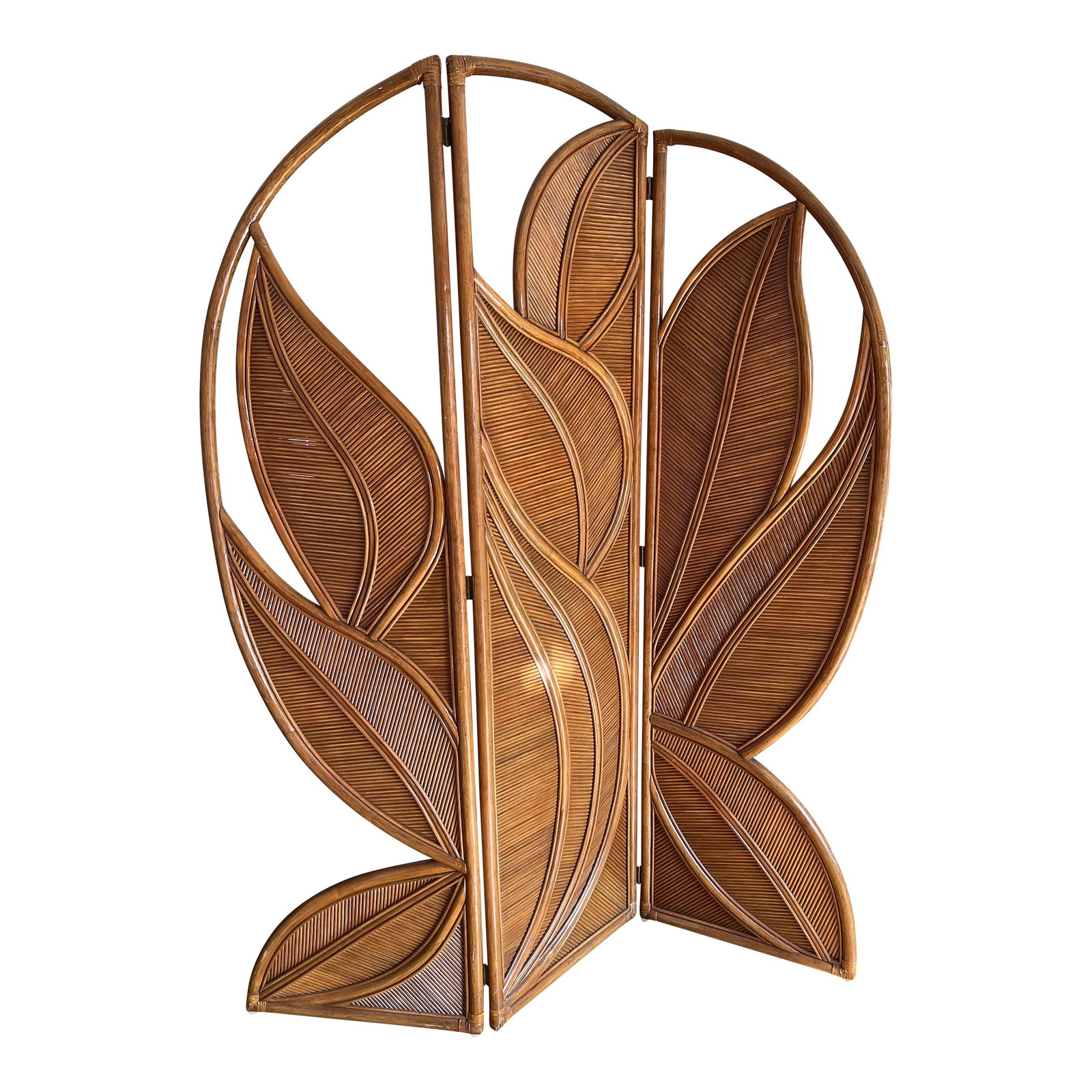 1970 Pencil Reed Rattan Room Divider in the Style of Gabrielle Crespi (1 of 12)