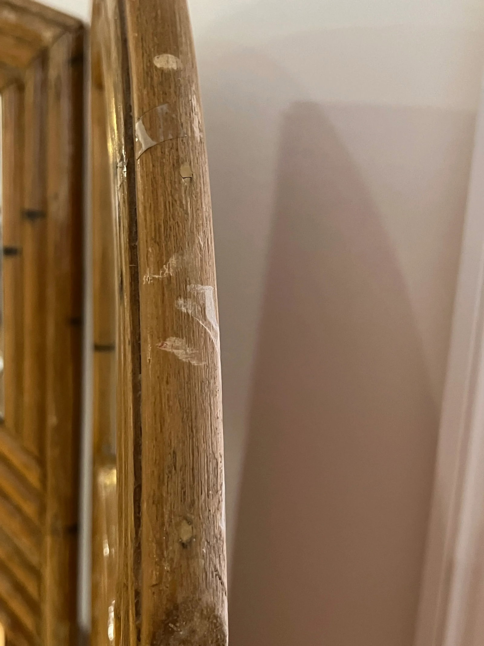 1970 Bamboo Mirrored Tri-Fold 6 Panels Room Divider - 9